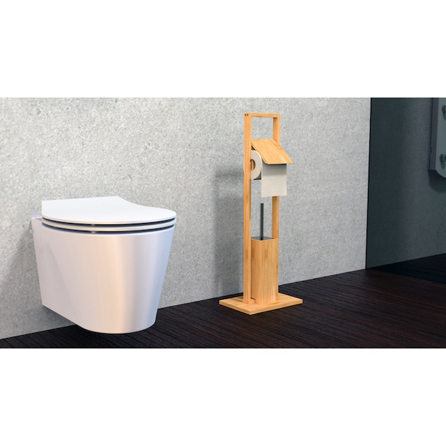 Bambus, WC-Garnitur Papier mit Holz, kaufen Halterung, OTTO Standgarnitur bei Eisl »Bambus«, Toilettenbürste aus WC
