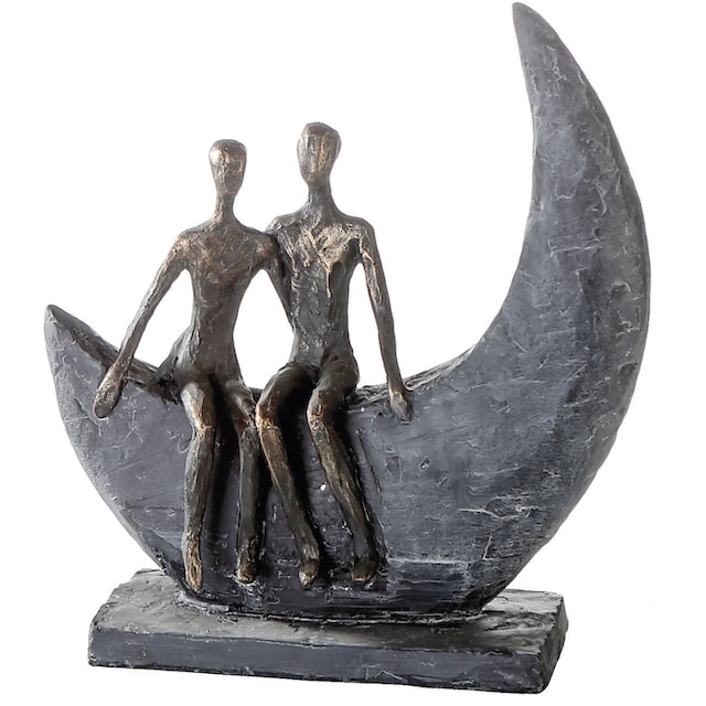 Casablanca by Gilde Dekofigur »Skulptur Moon«, (1 St.), Dekoobjekt, Höhe 24  cm, Pärchen, mit Spruchanhänger, Wohnzimmer bestellen im OTTO Online Shop