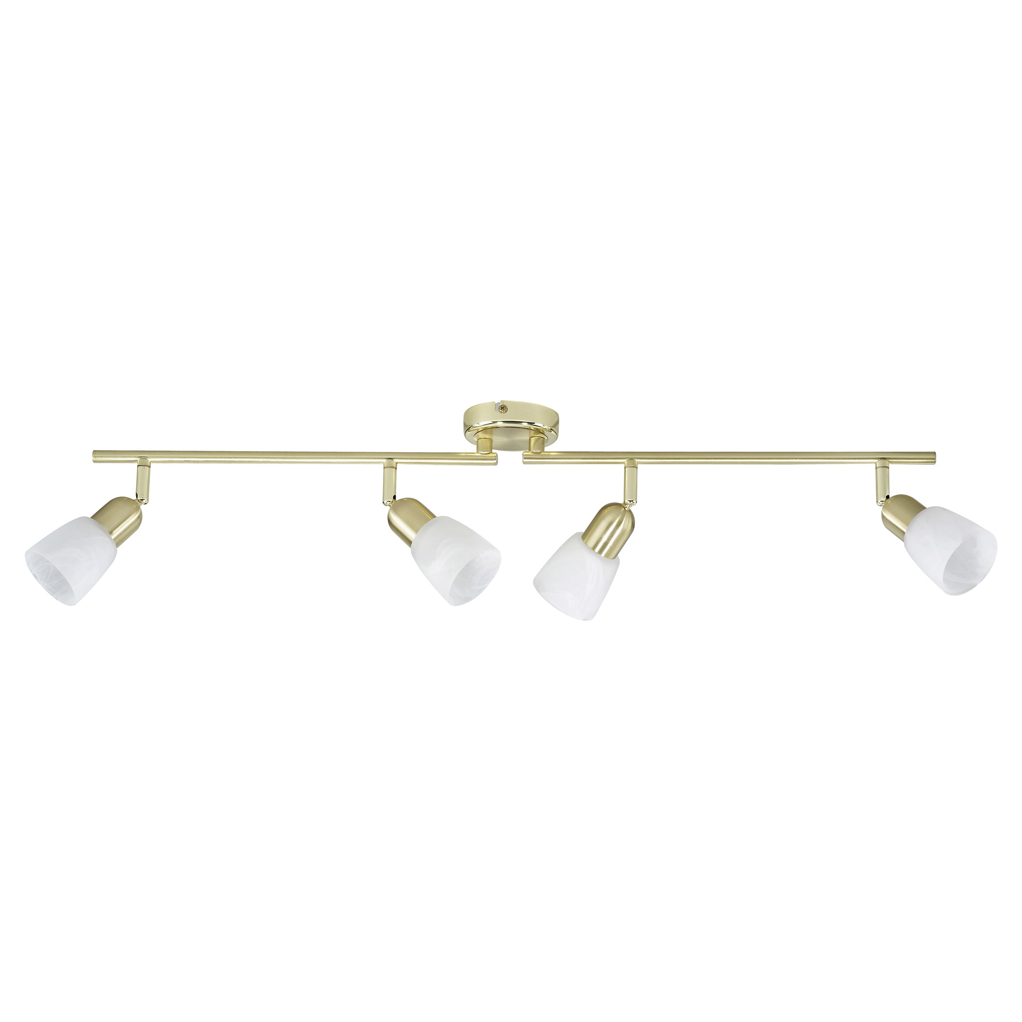 Brilliant Leuchten Sofia Spotrohr 4flg messing/weiß-alabaster