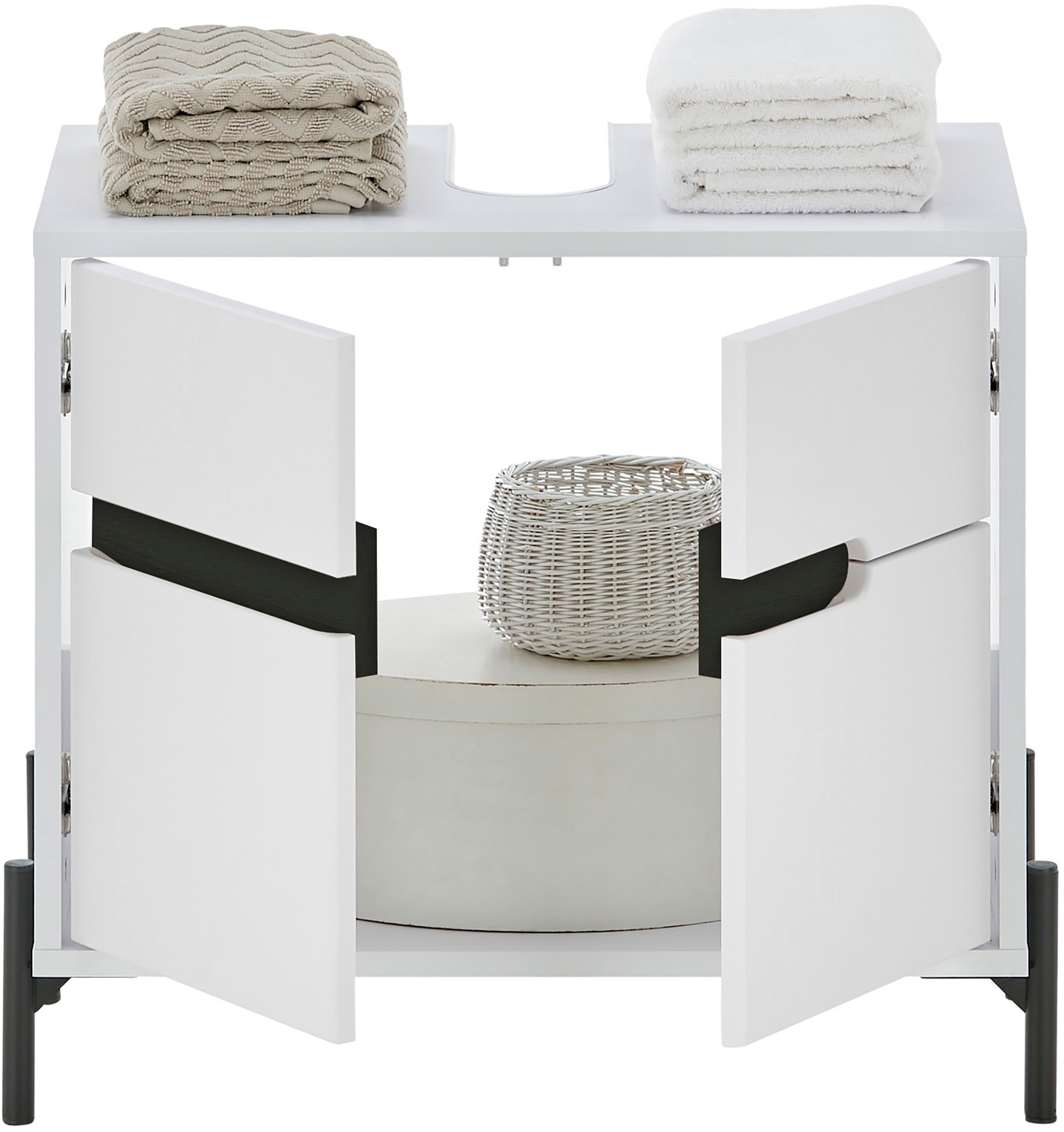 BASIC by Balculina Waschbeckenunterschrank »Avanto B/H/T 60x55x35 cm« 1 Stk. tlg.