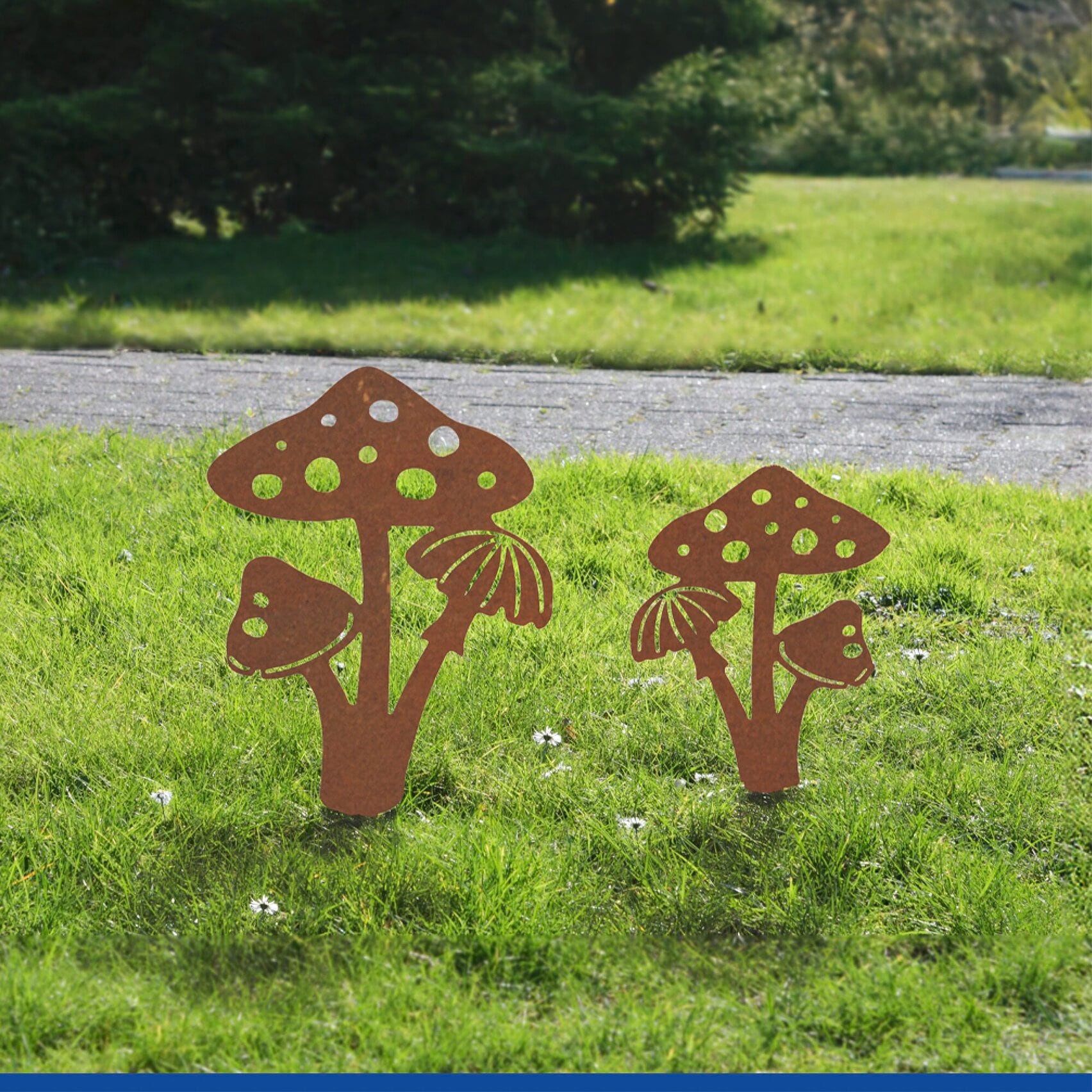 Maximex Gartenstecker »Pilz« Gartendekoration, wetterbeständig, Edelrost-Effekt mit feiner Patina