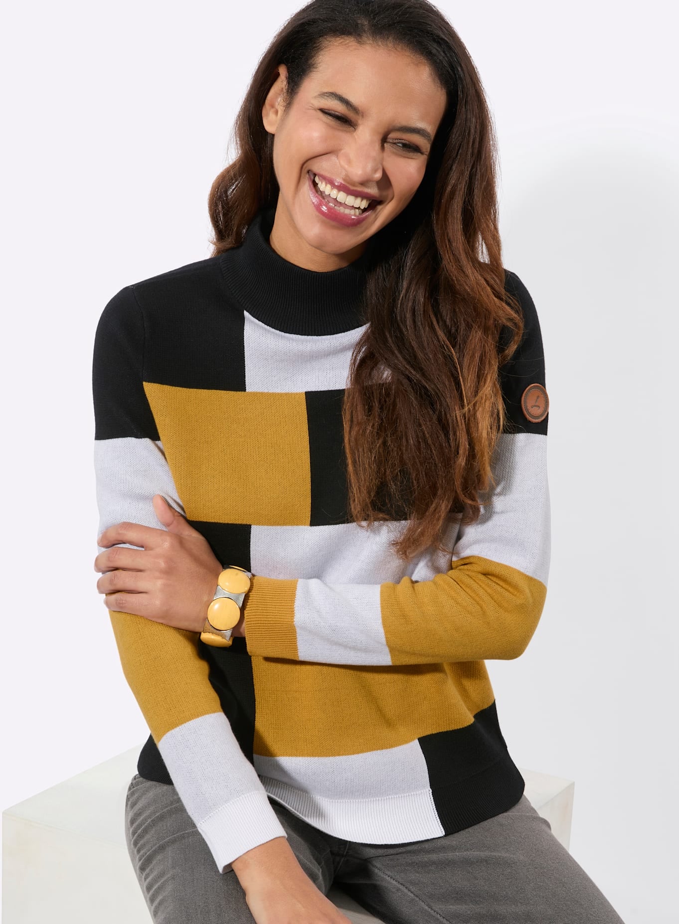 Casual Looks Strickpullover »Langarm-Pullover«