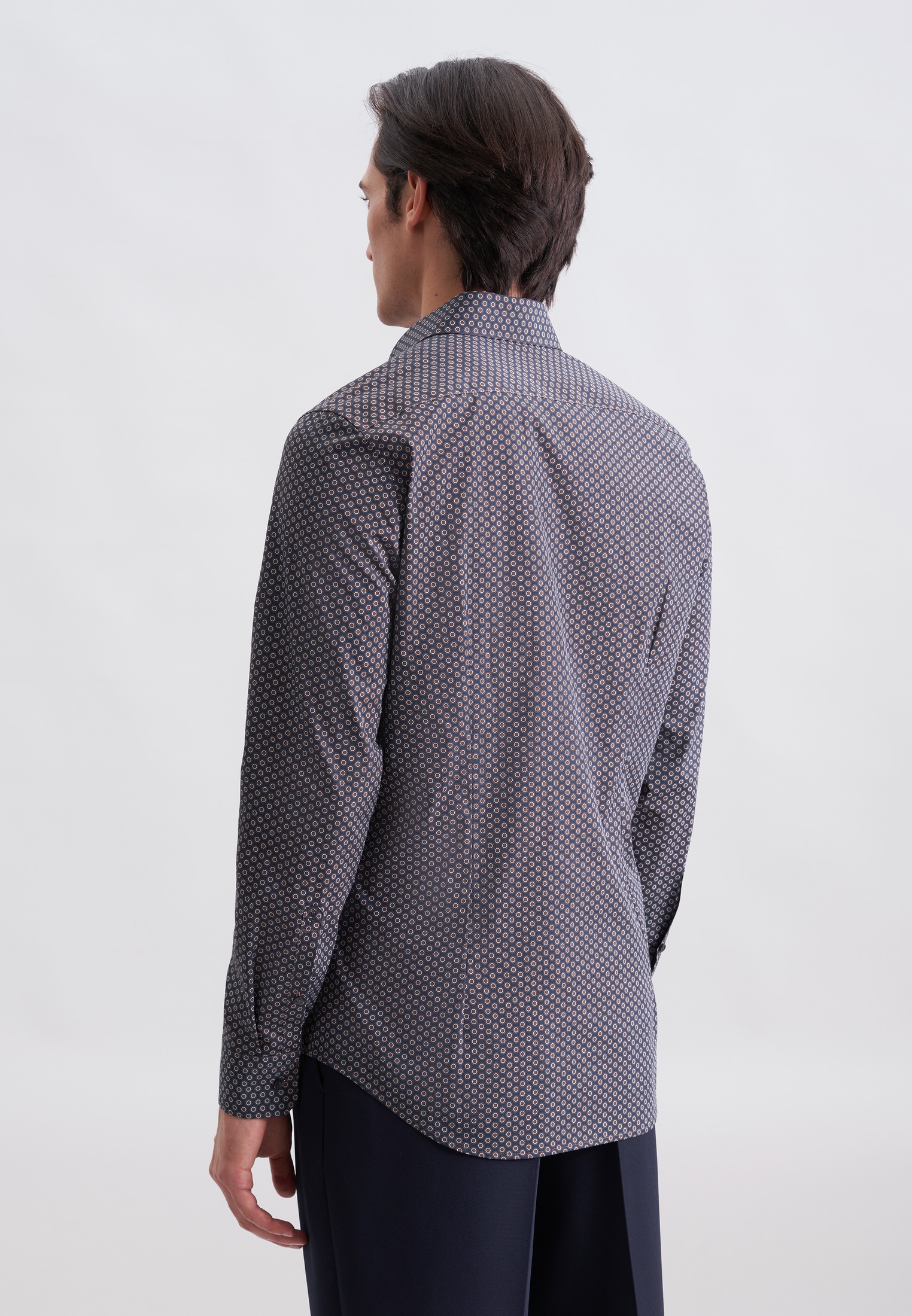 seidensticker Businesshemd »Schwarze Rose« Shaped 1/1 Kentkragen Druck