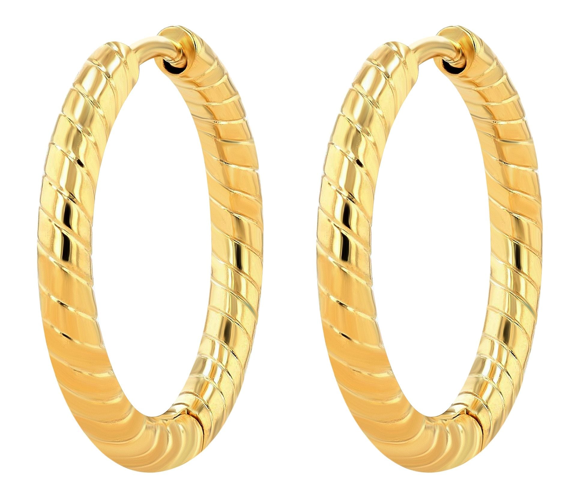 Adelia´s Paar Creolen »Damen Ohrringe ¿ Klappcreole aus Edelstahl«