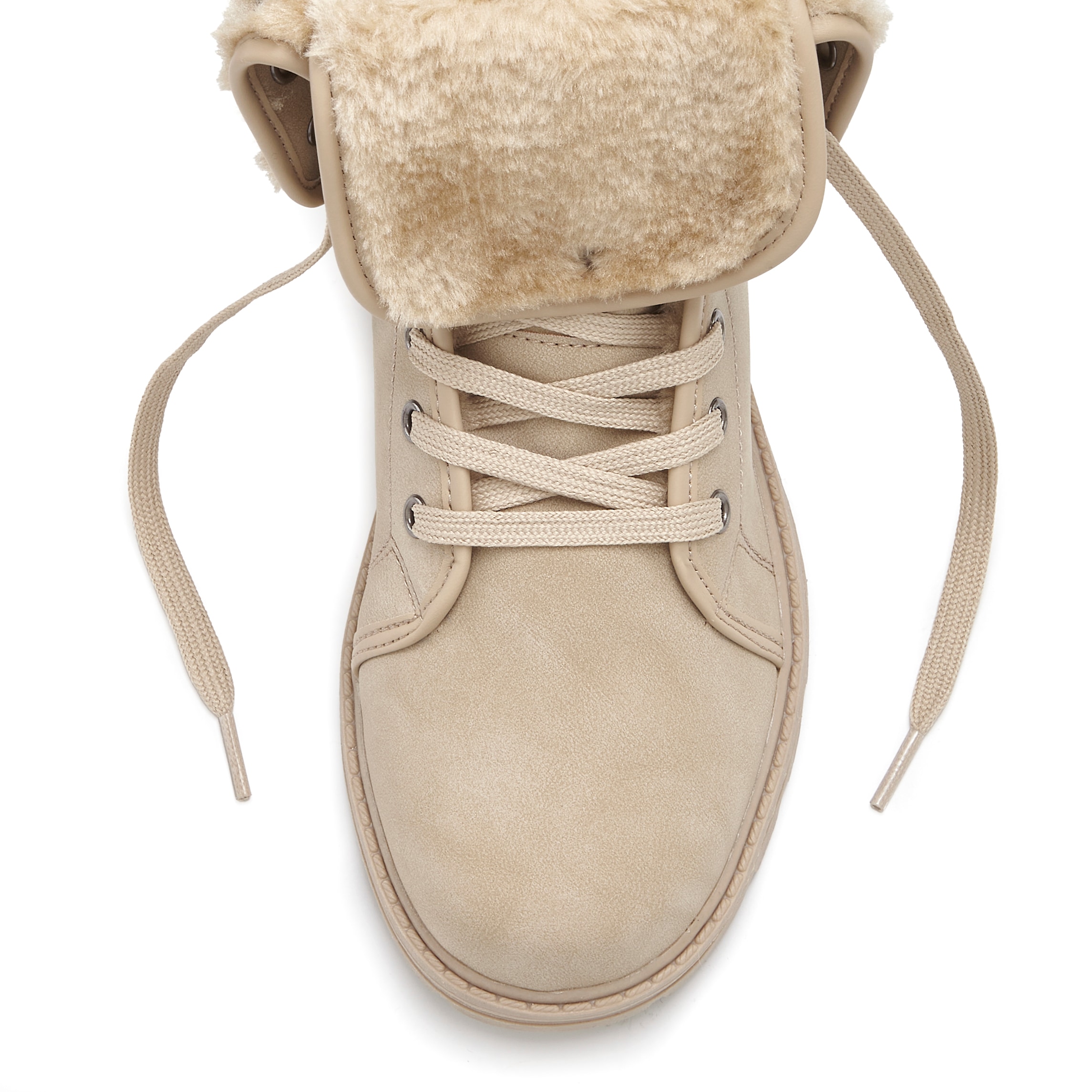 LASCANA Stiefelette »Boots, Stiefel,«  NEU mit Fellimitat-Applikation in 2 Schafthöhen tragbar VEGAN
