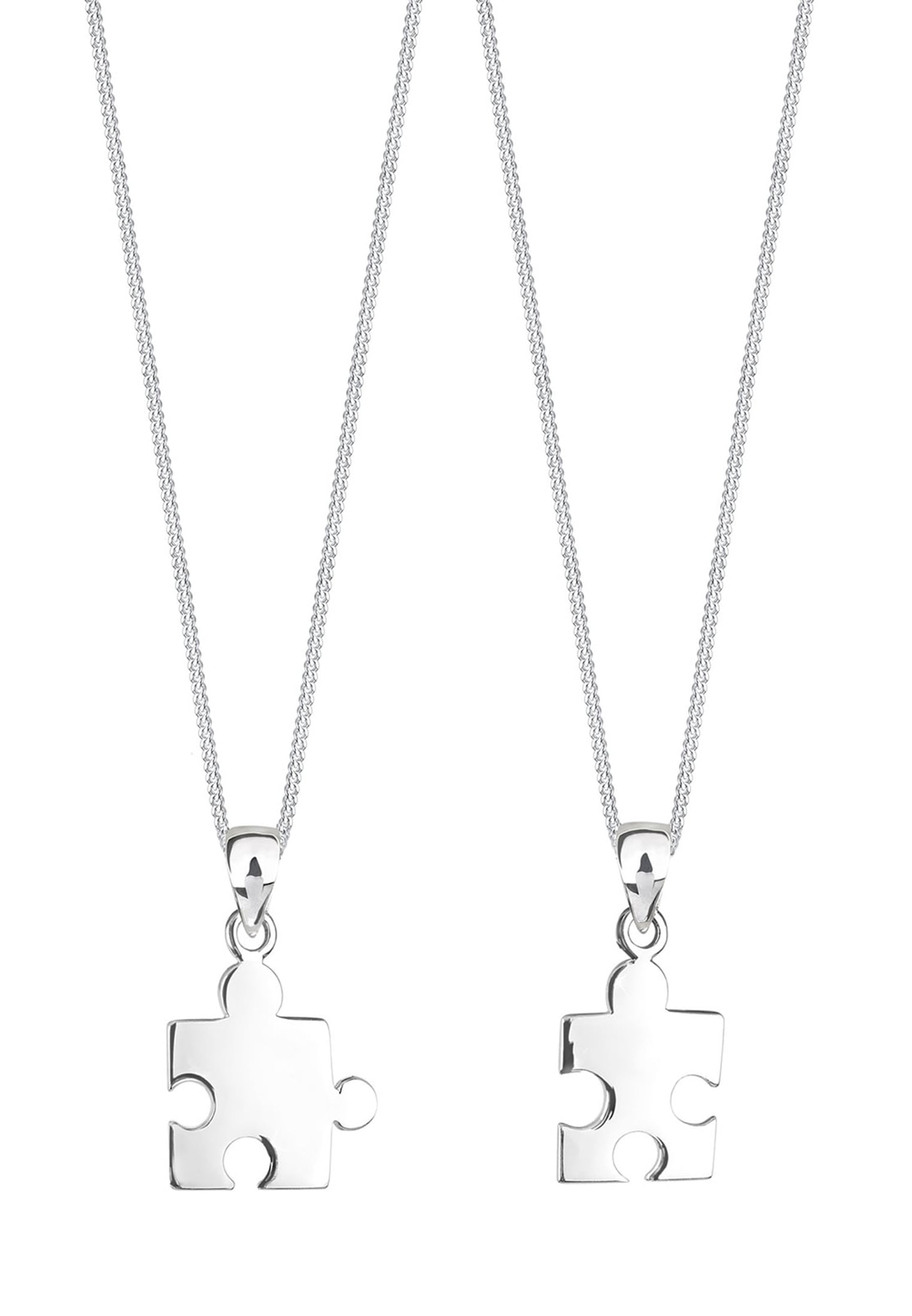 Elli Ketten-Set »Halskette Partnerketten Puzzlestücke 925 Silber«