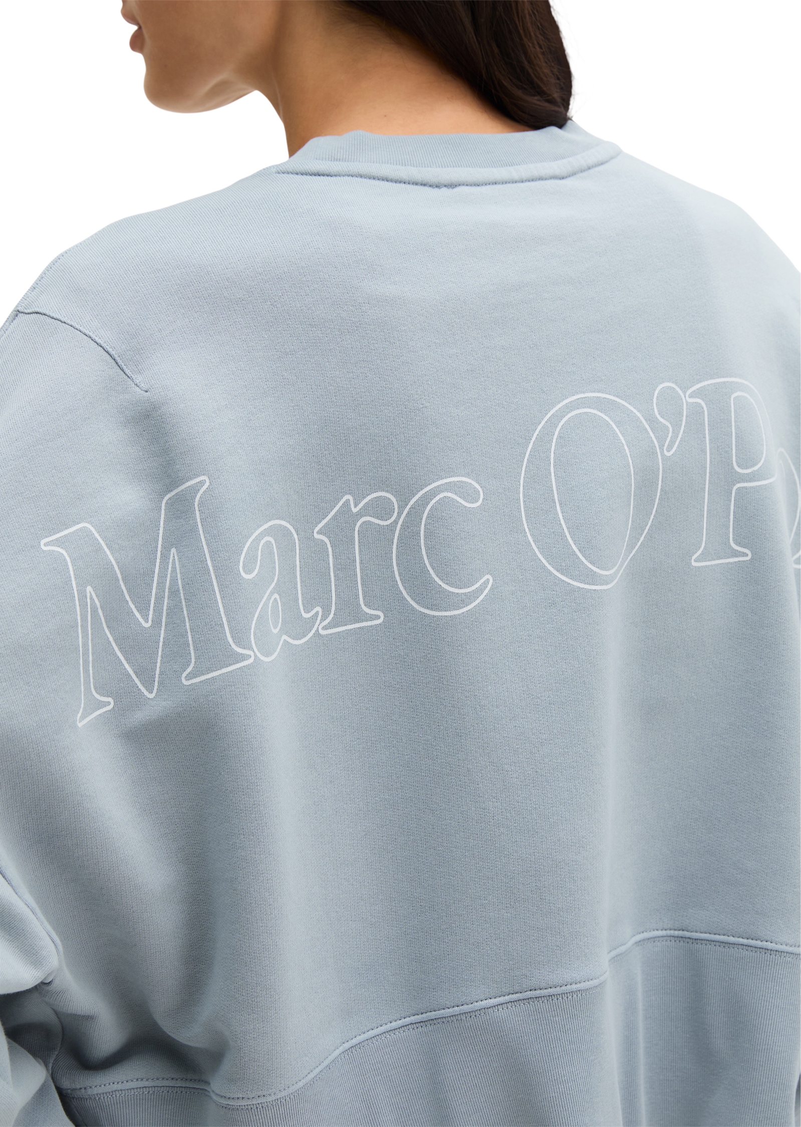 Marc O'Polo Sweatshirt , relaxed fit mit recycelter Baumwolle, cropped, großer Back-Print
