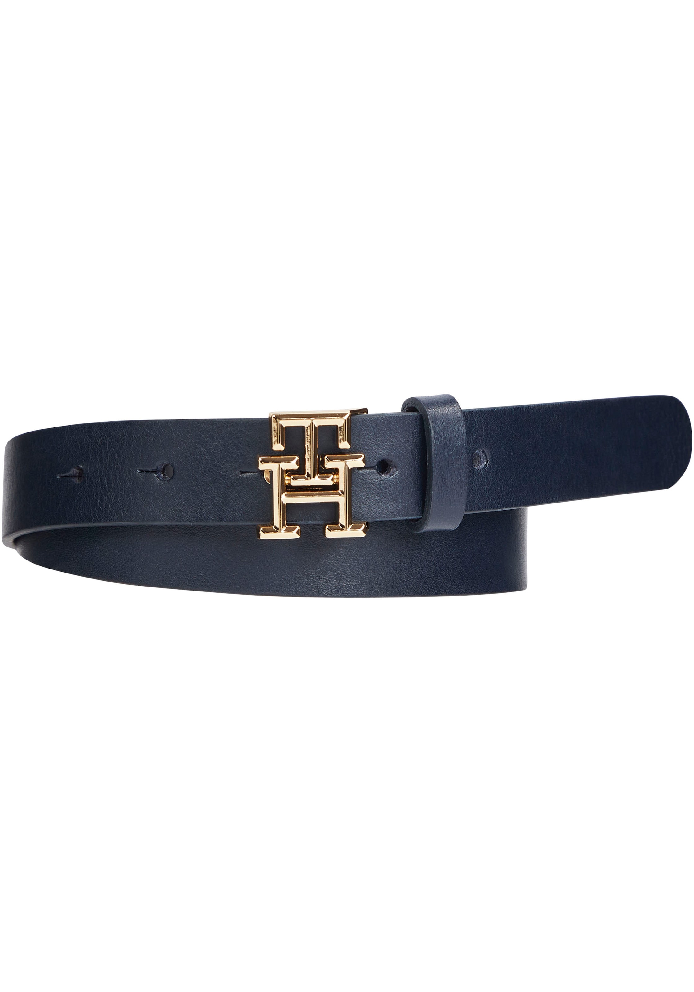 Tommy Hilfiger Ledergürtel »TH LOGO 2.5«, mit Monogramm- Schnalle