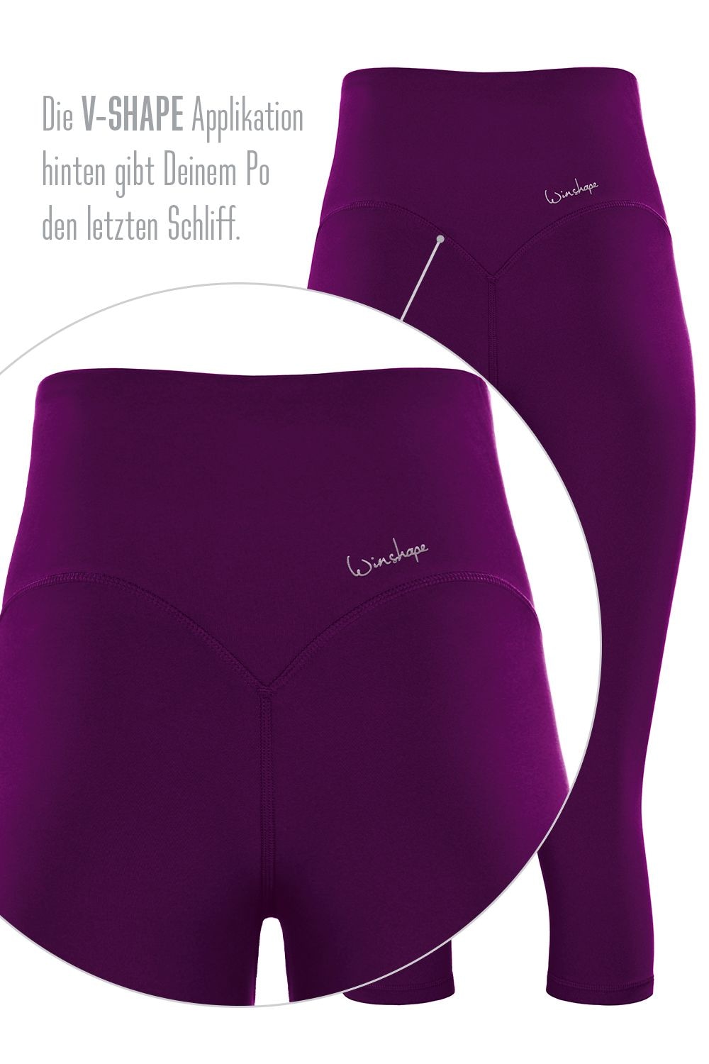 Winshape Leggings »3/4 Functional Comfort HWL217C«  mit V-Shape Applikation und Core-Bund
