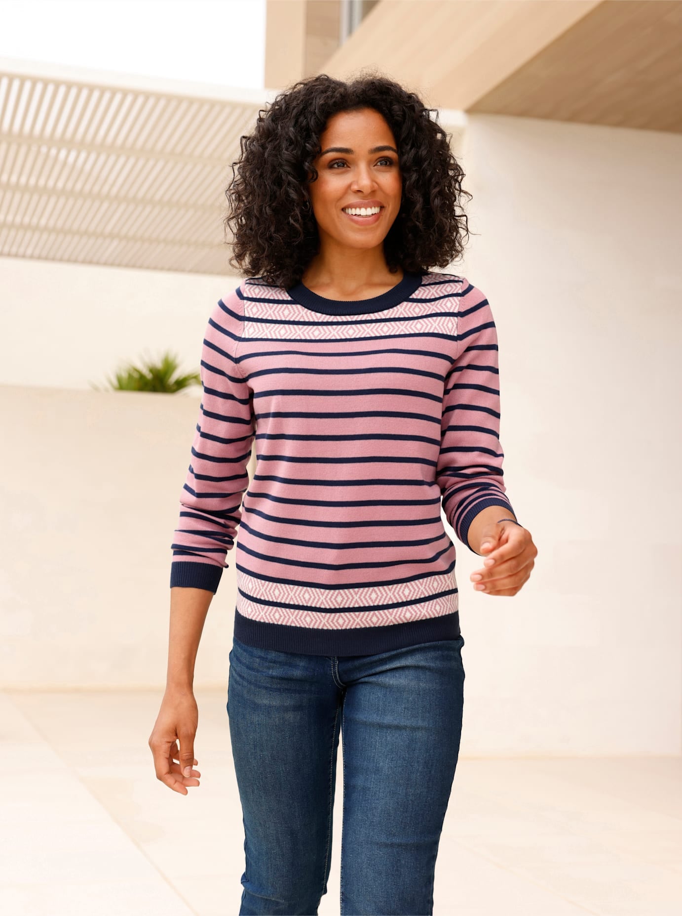 Classic Basics Streifenpullover »Rundhals-Pullover«