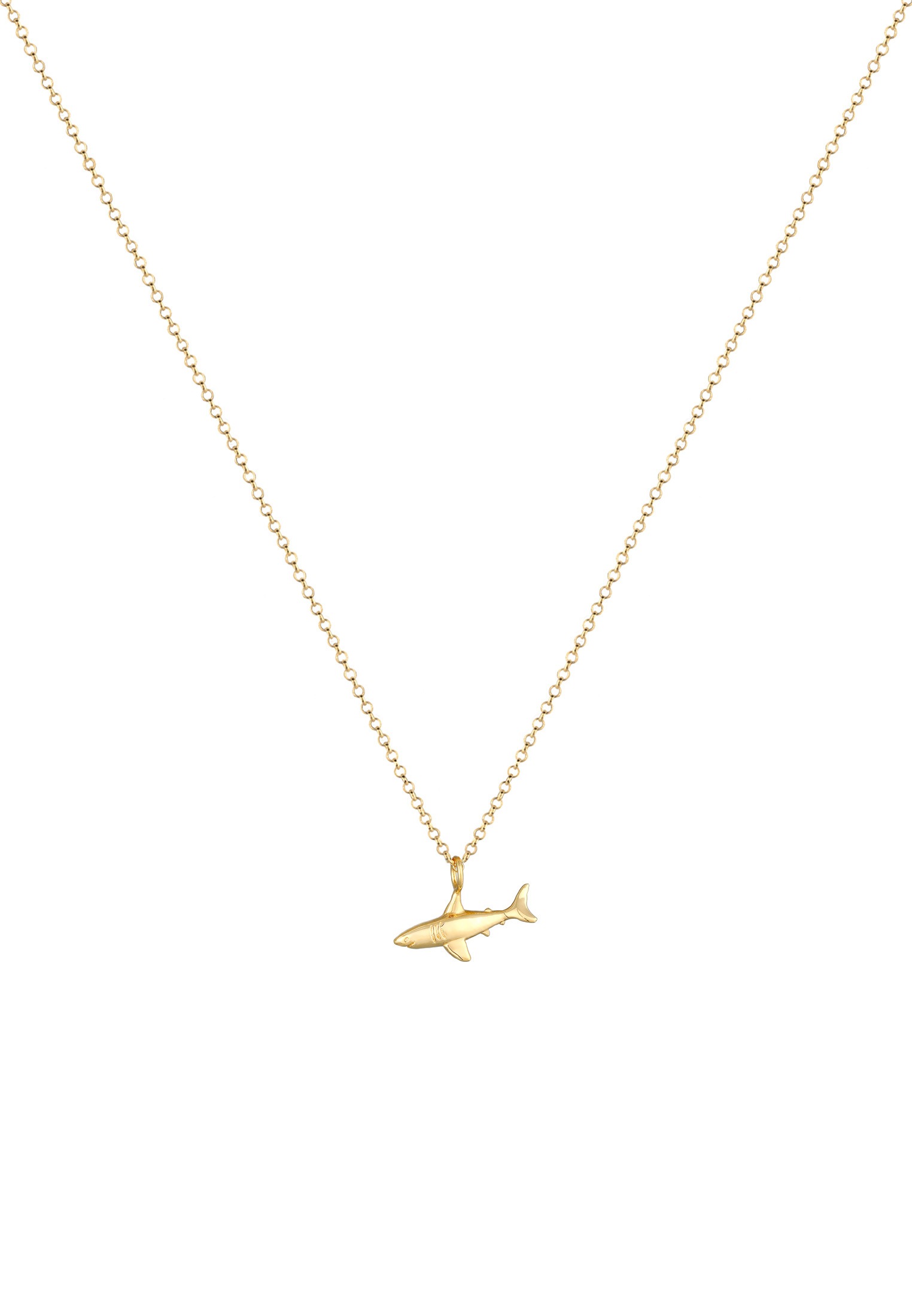 Elli Kette mit Anhänger »Halskette Haifisch Hai Erbskette Tier Symbol 925 Silber«