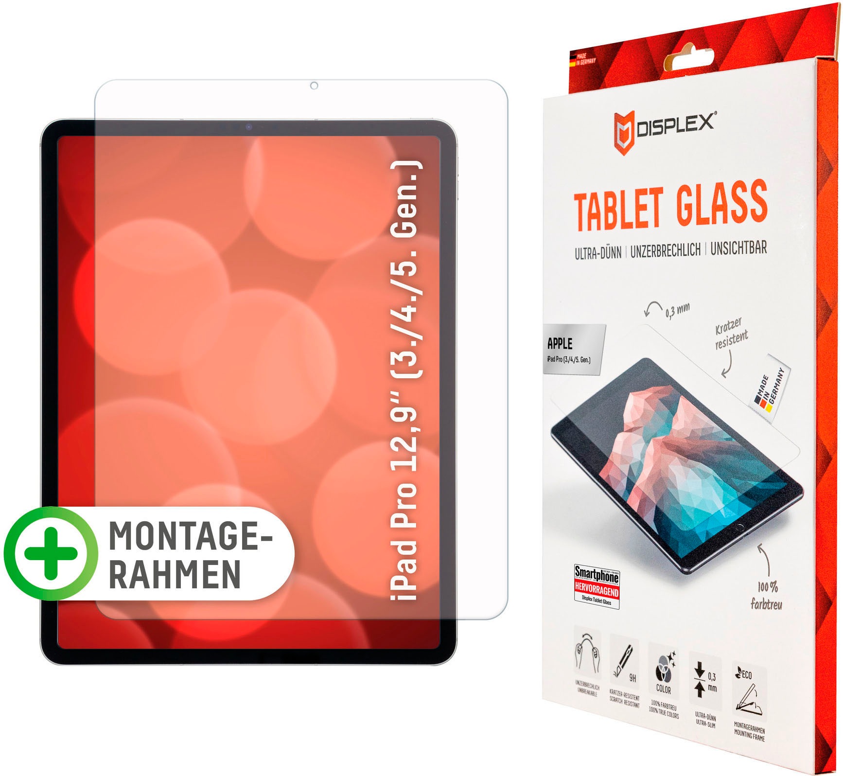 Displex Displayschutzfolie »Tablet Glass iPad Pro 12,9 (3/4/5 Gen.)«, für iPad Pro 12,9 (3/4/5 Gen.)