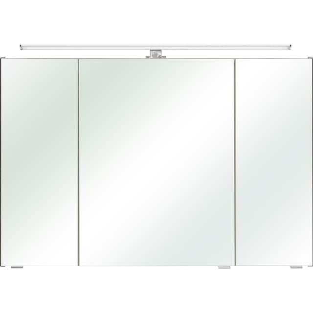 PELIPAL Spiegelschrank »Quickset«, Breite 105 cm, 3-türig, LED-Beleuchtung,  Schalter-/Steckdosenbox online bei OTTO