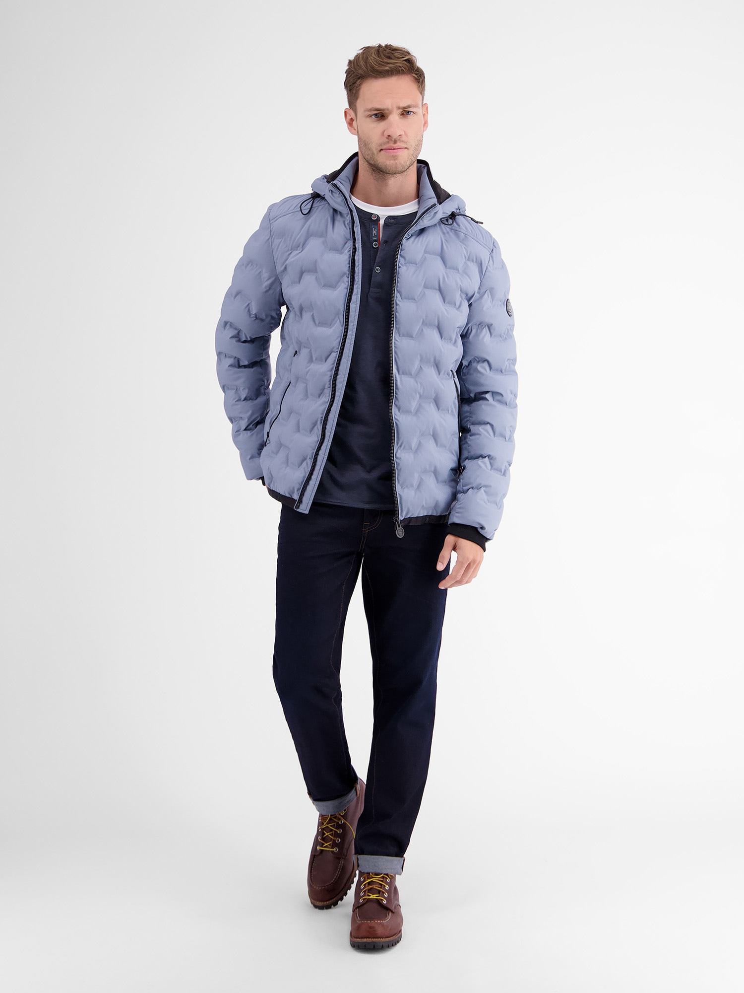 LERROS Langarmshirt »LERROS Slub-Jersey Serafino, Longsleeve«