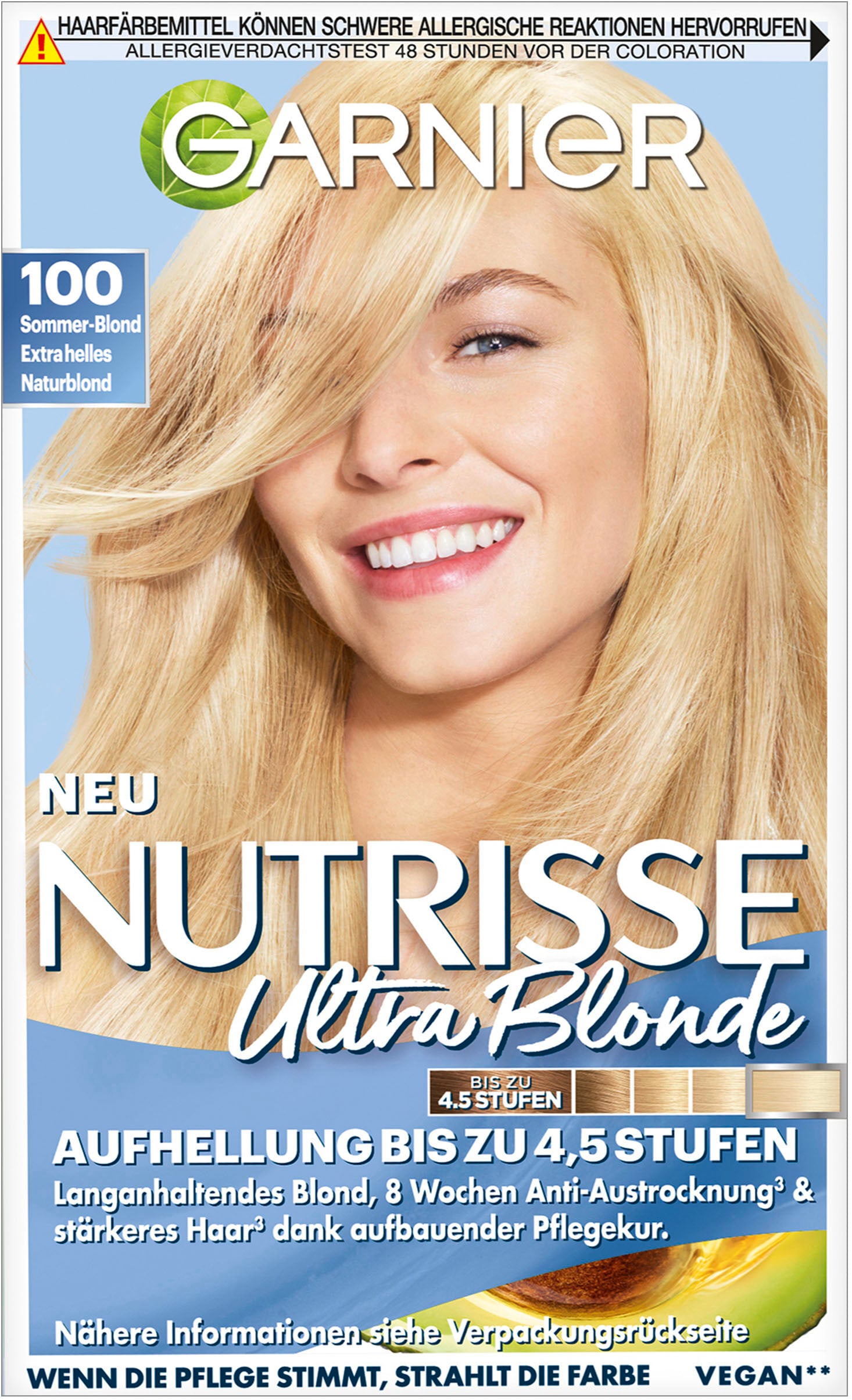 Coloration »Garnier Nutrisse Ultra Blonde«, (Packung, 3 tlg.)