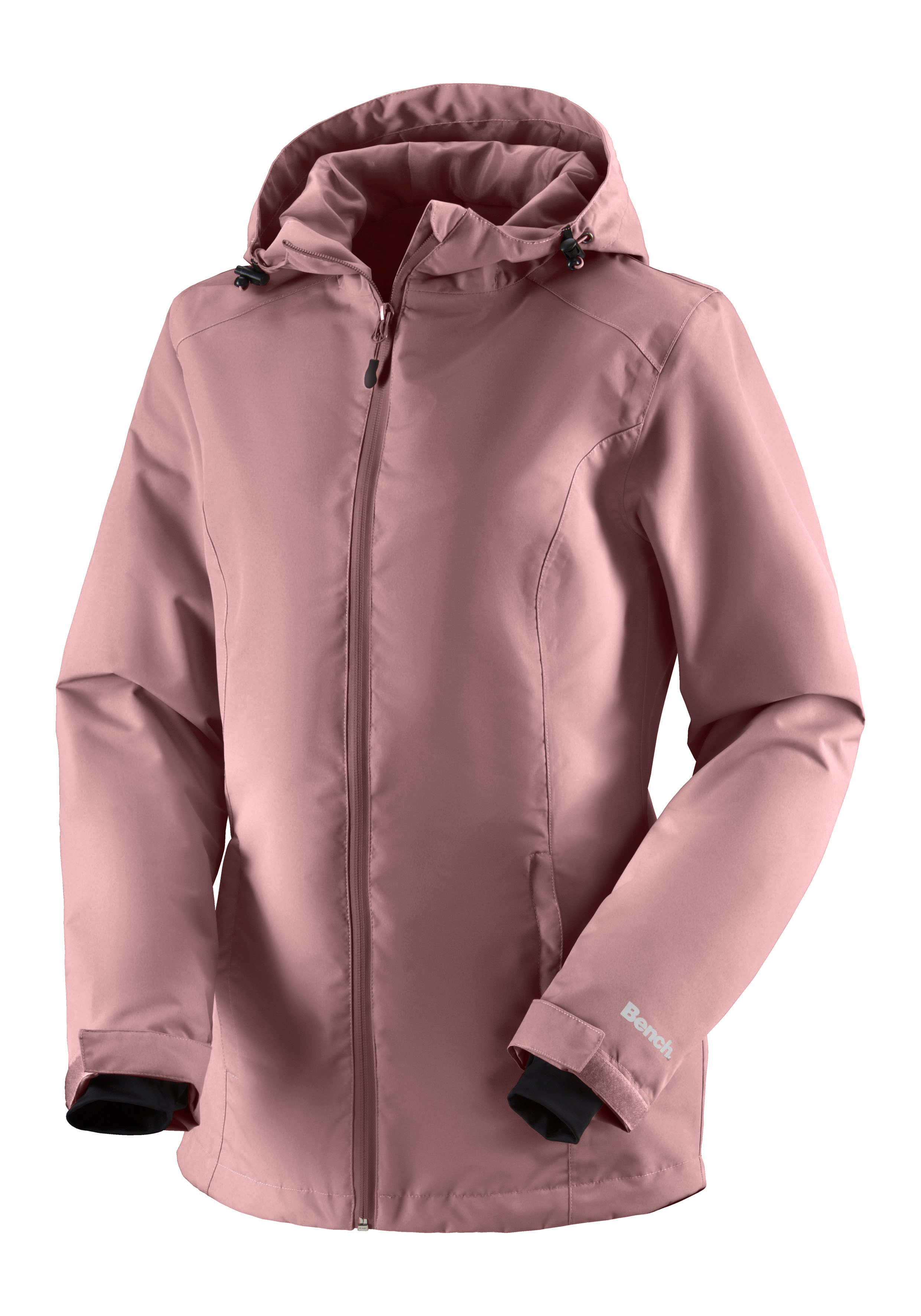 Trekkingjacke, mit Kapuze, mit Reflektoren