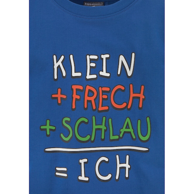 KIDSWORLD T-Shirt »KLEIN+FRECH+SCHLAU...« im OTTO Online Shop