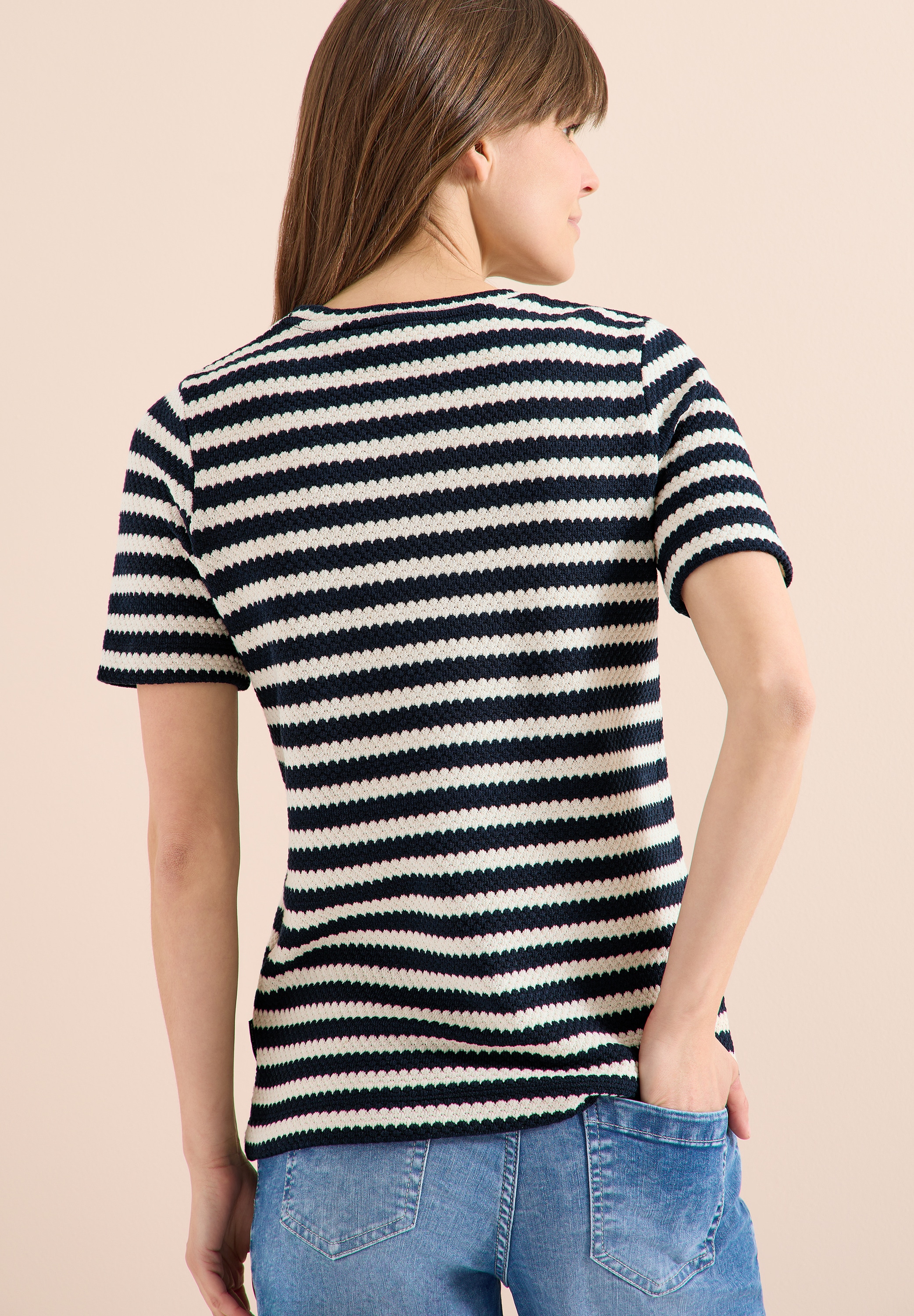 Cecil Strickpullover mit Streifen Muster