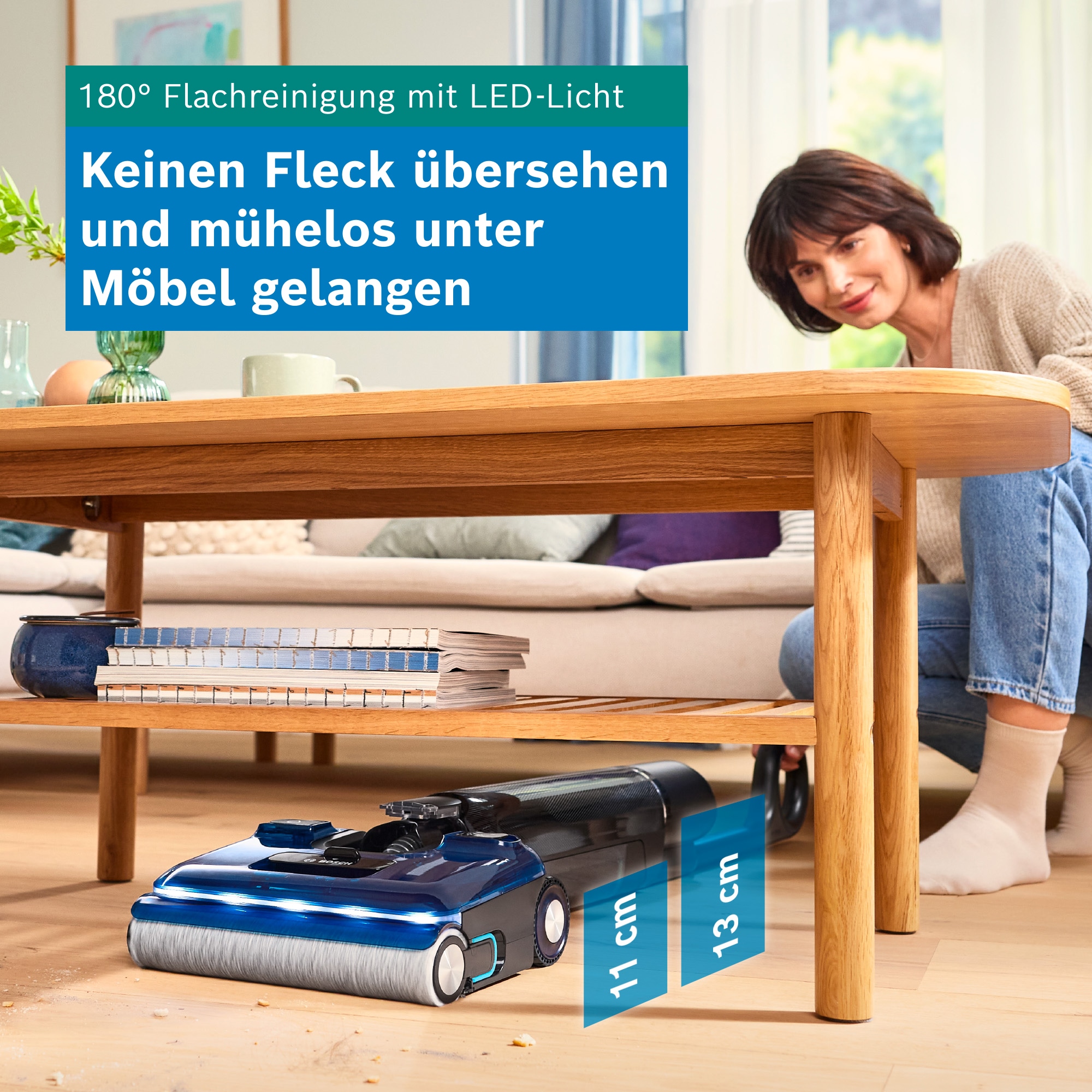 BOSCH Nass-Trocken-Sauger »OneFlow Serie 6 BHF61BM/BHF61BS, Selbstreinigung, 24.000 PA Saugkraft« Saugen & Wischen in einem, Anti-Haarverwicklung