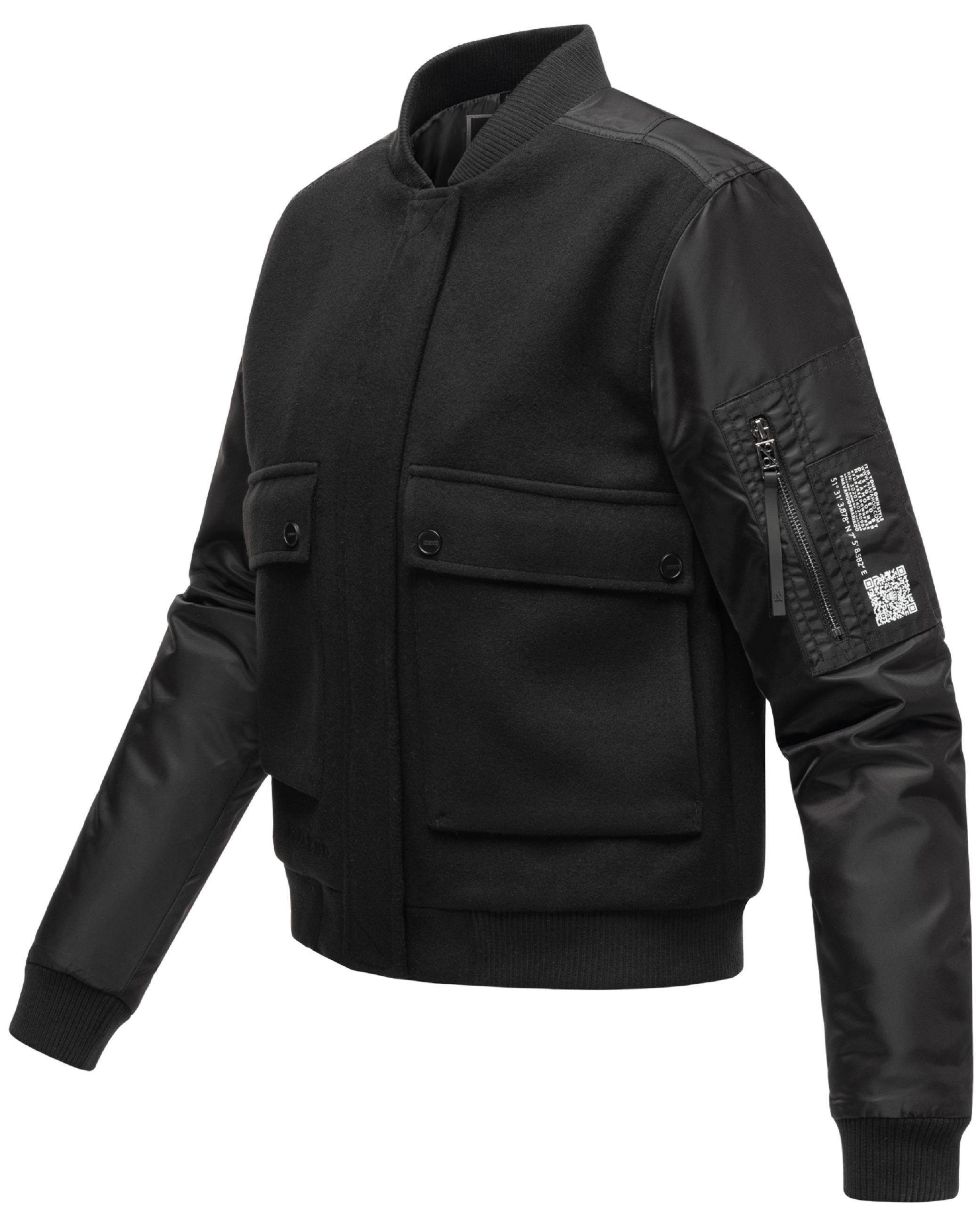 Navahoo Bomberjacke »Bomberjacke Willstehaben 14«, ohne Kapuze, angesagte Collegejacke mit Ärmeltasche