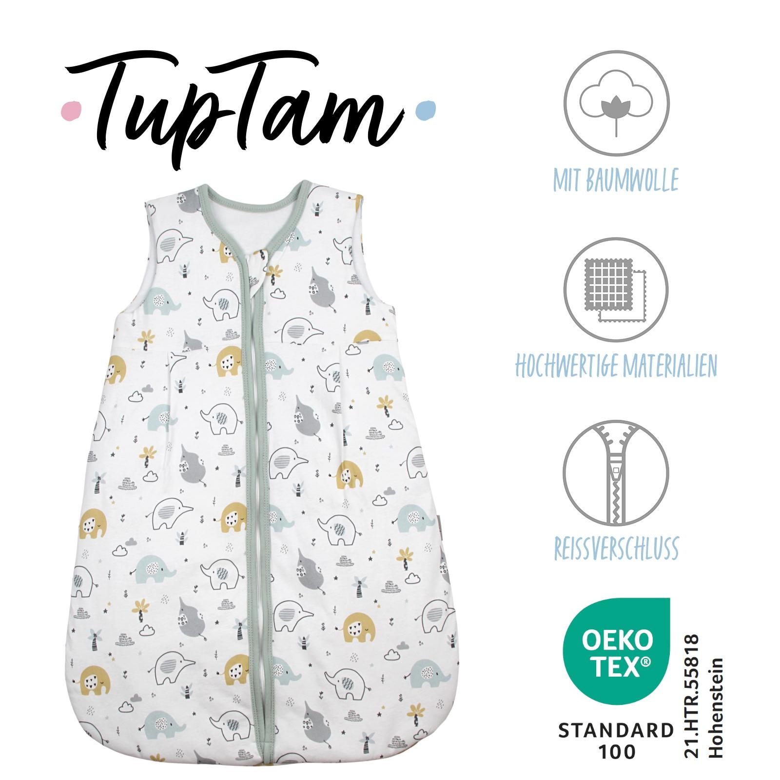 TupTam Babyschlafsack »Kugelschlafsack Baby Ganzjahres Schlafsack ohne Ärmel wattiert«