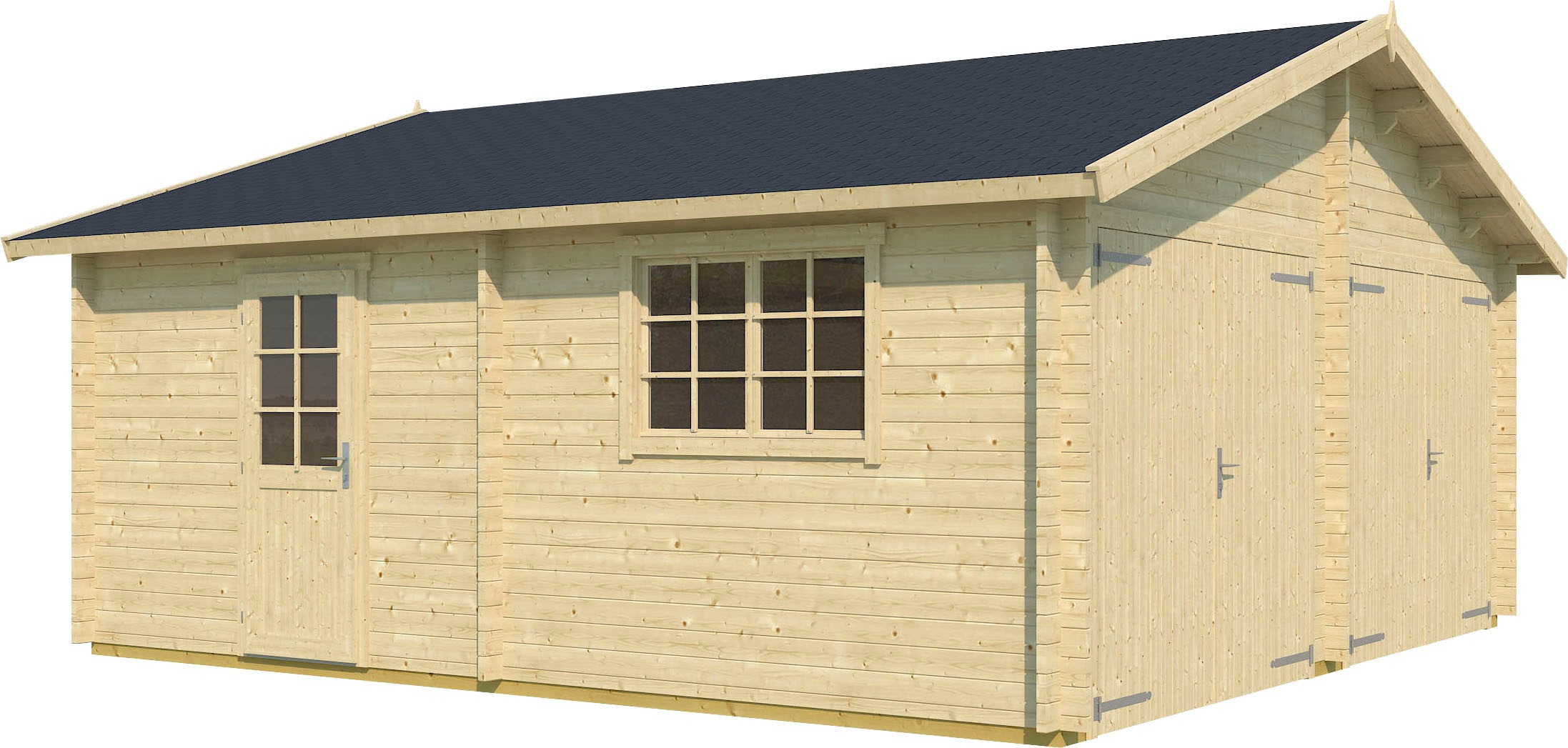 LASITA MAJA Garage »Falkland«, (Set, im Online Fahrzeuge OTTO 2 geeignet), Shop Holztoren + Garage 2 Für