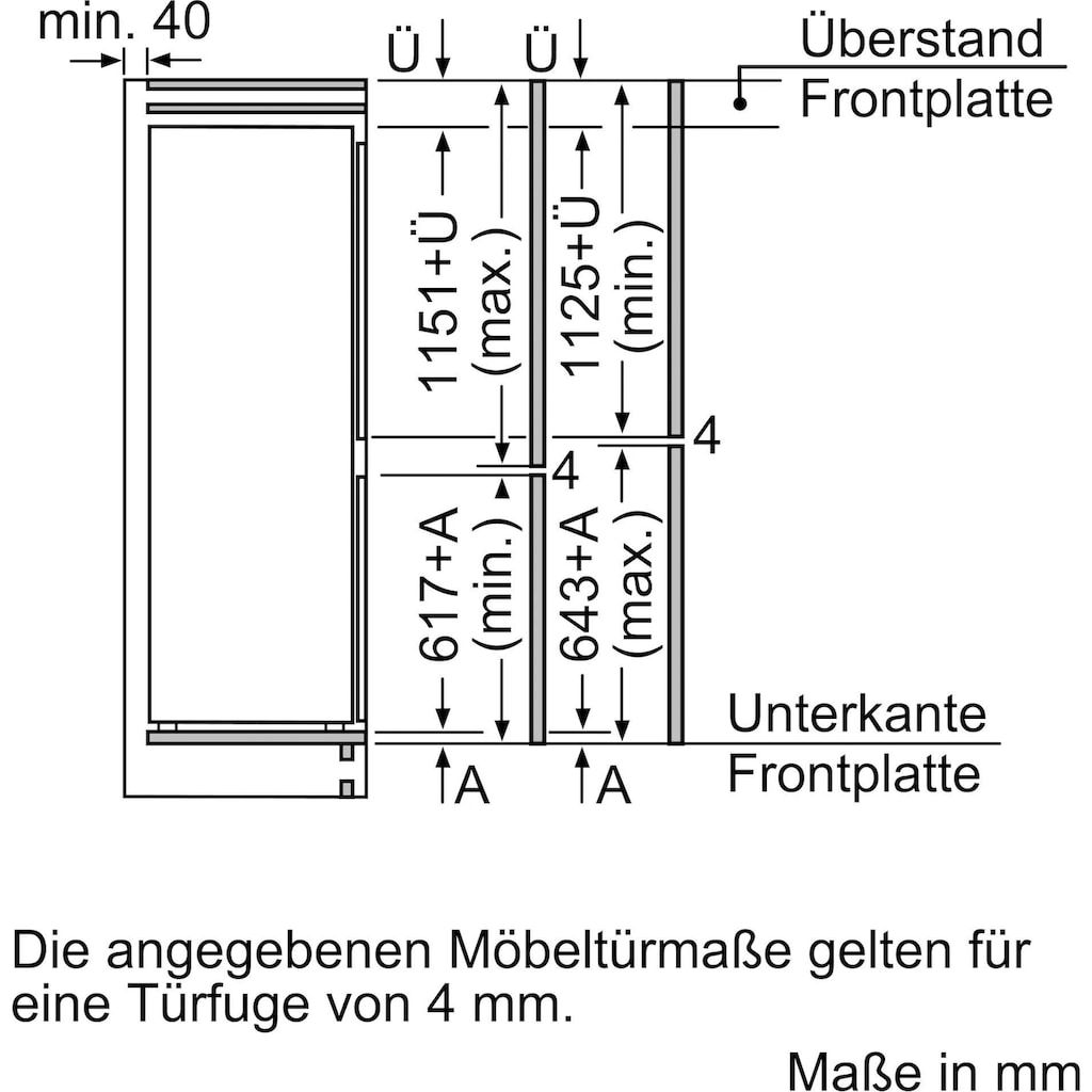 NEFF Einbaukühlgefrierkombination »KI5872FE0«, KI5872FE0, 177,2 cm hoch, 54,1 cm breit