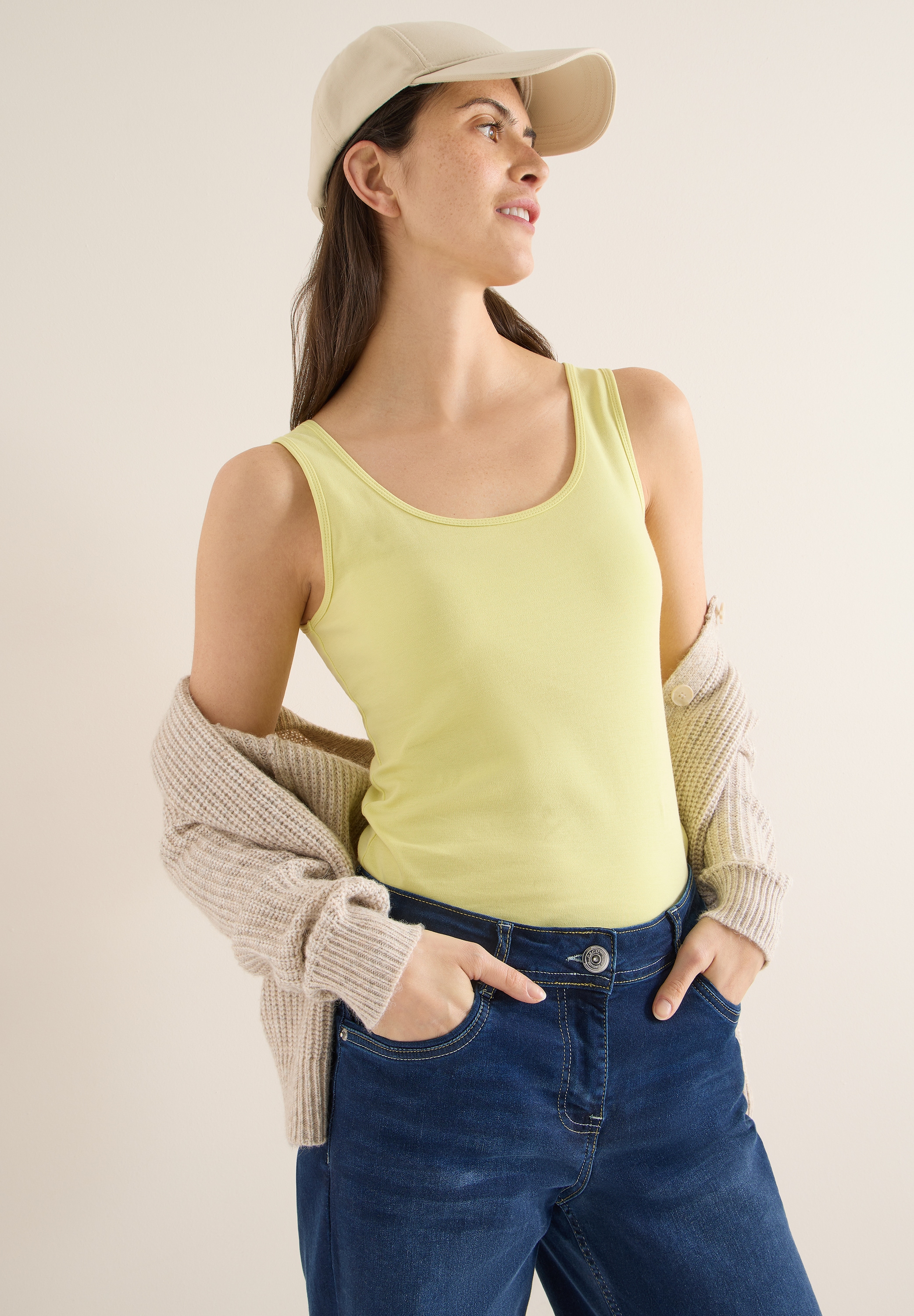 Cecil Shirttop »Style Linda« in Unifarbe