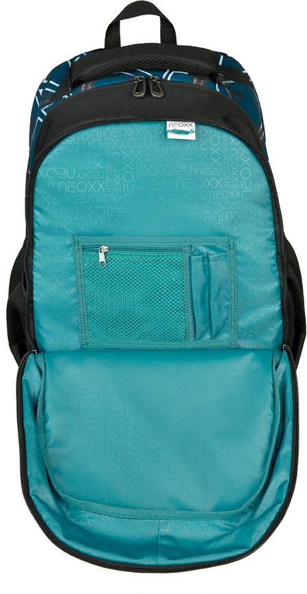 neoxx Schulrucksack »Fly, Flash yourself«, Reflektionsnaht, aus recycelten PET-Flaschen