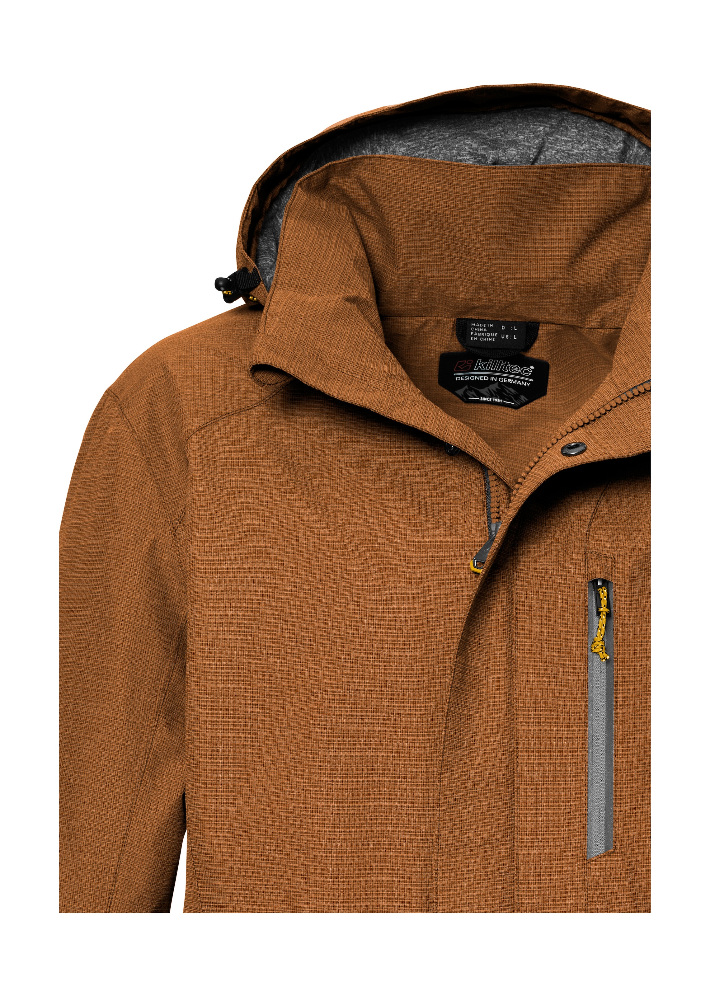 Killtec Funktionsjacke »KOS 256 MN JCKT« Wasser- und winddichte Herrenjacke, atmungsaktiv, abnehmbare Kapuze