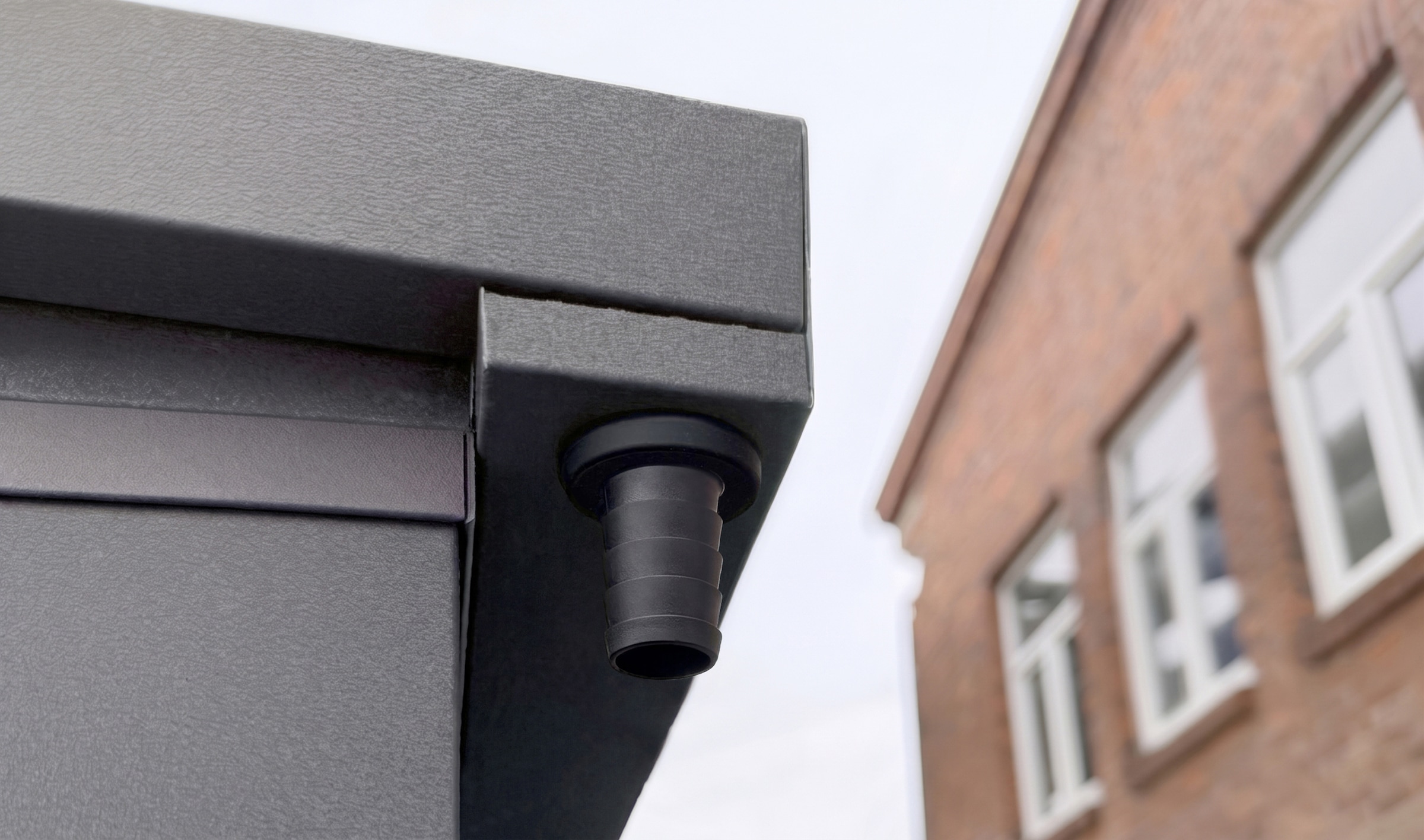 weka Gerätehaus »Gary Gr. 8, aus Metall mit Holzoptik, anthrazit« aus pulverbeschichtetem, verzinktem Stahl