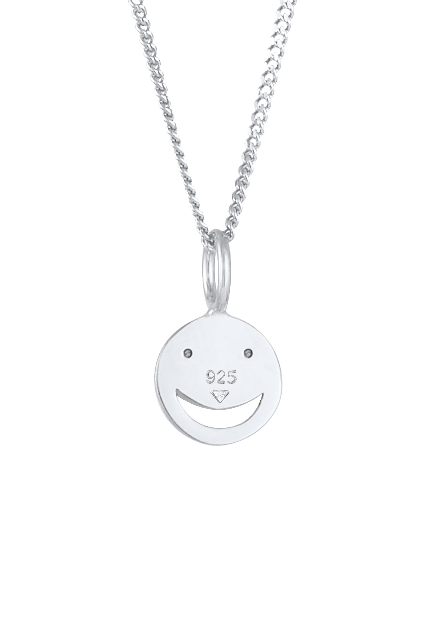Elli Silberkette »Halskette mit Smiling Face 925 Silber, mit Kristallen von Swarovski®«