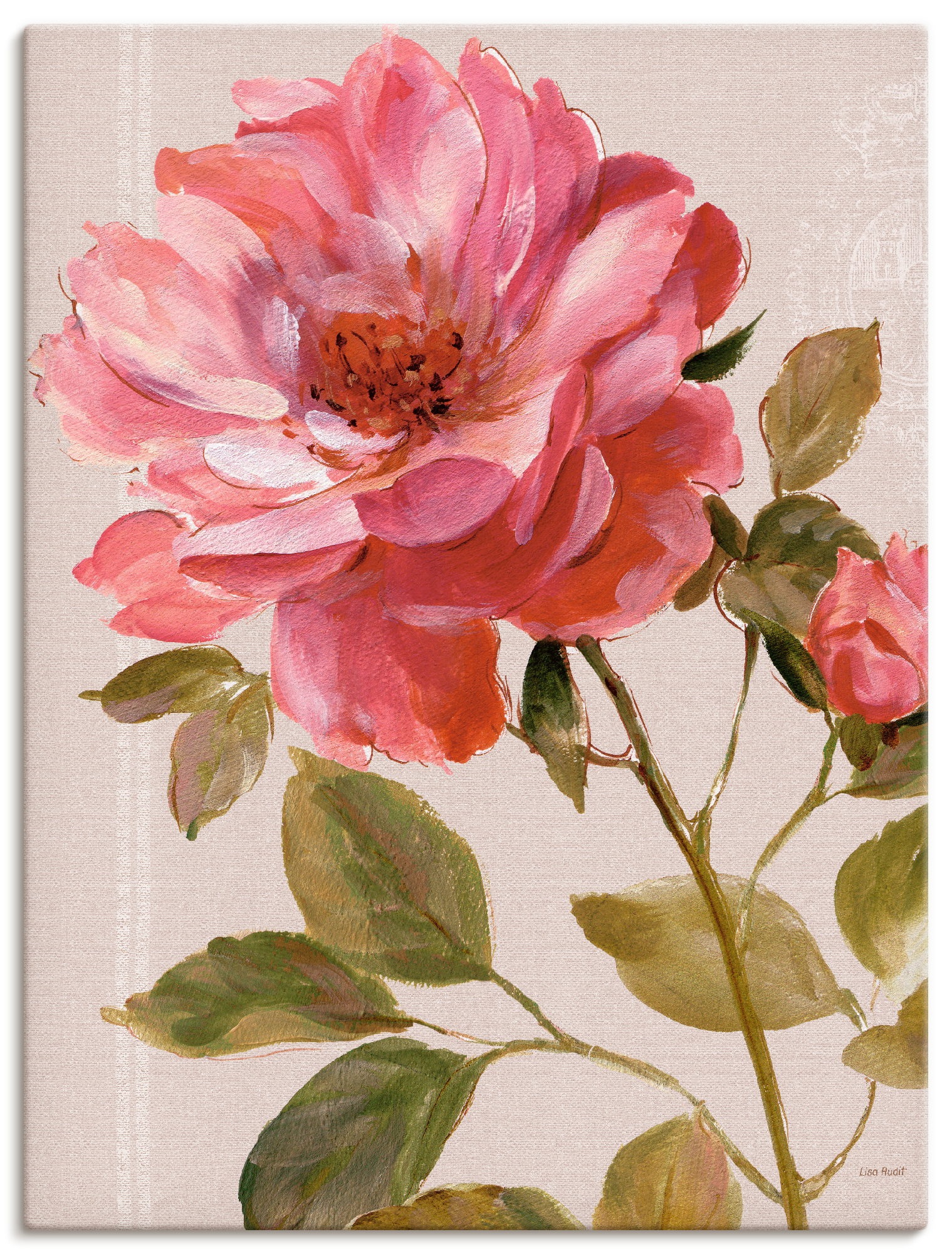 Artland Wandbild »Harmonische Rosen«, Blumen, (1 St.), in vielen Größen & Produktarten -Leinwandbild, Poster, Wandaufkleber / Wandtattoo auch für Badezimmer geeignet