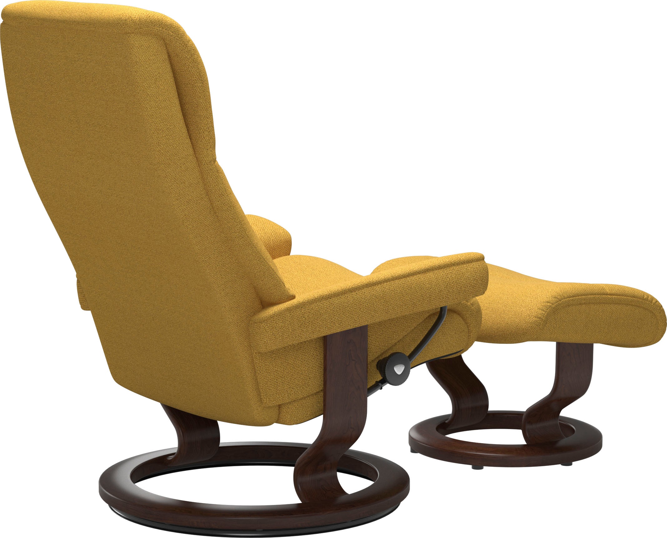 Stressless® Relaxsessel »View«, (Set, Relaxsessel mit Hocker), mit Classic Base, Größe S,Gestell Braun