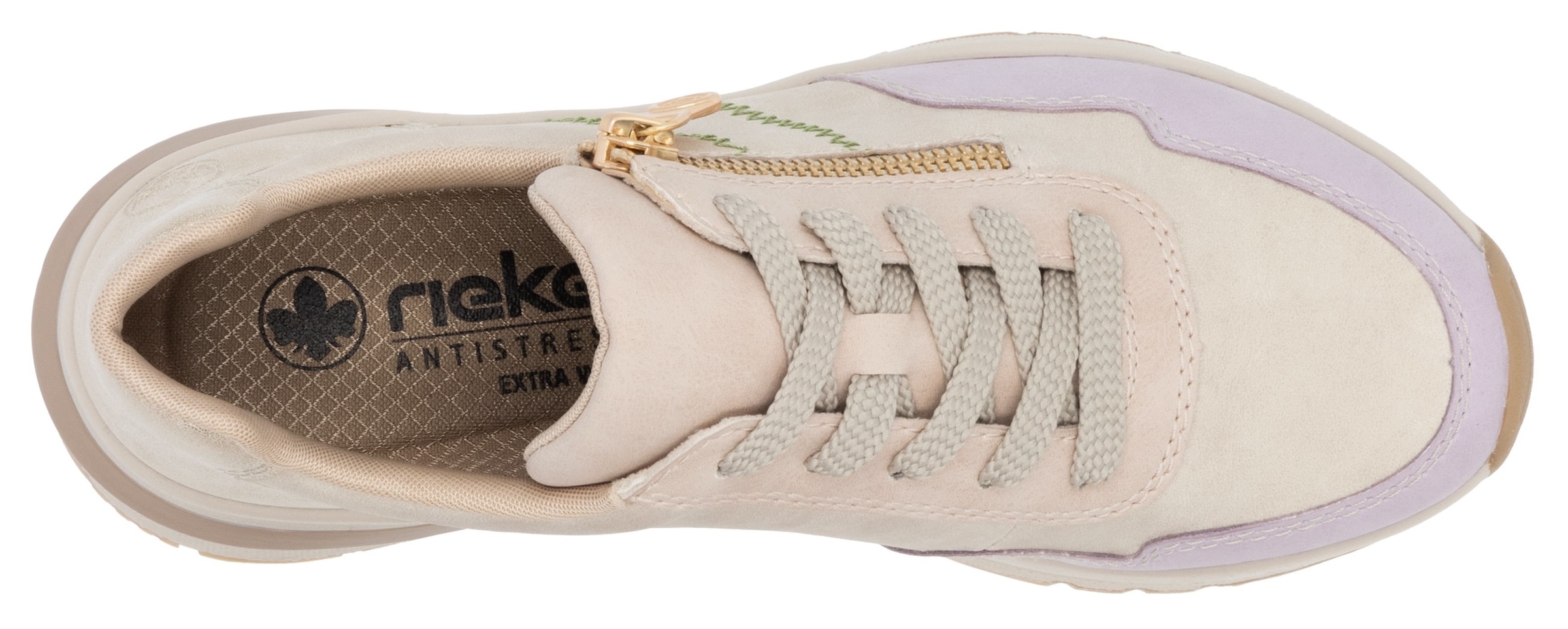 Rieker Wedgesneaker, Freizeitschuh, Halbschuh, Schnürschuh in bequemer Form