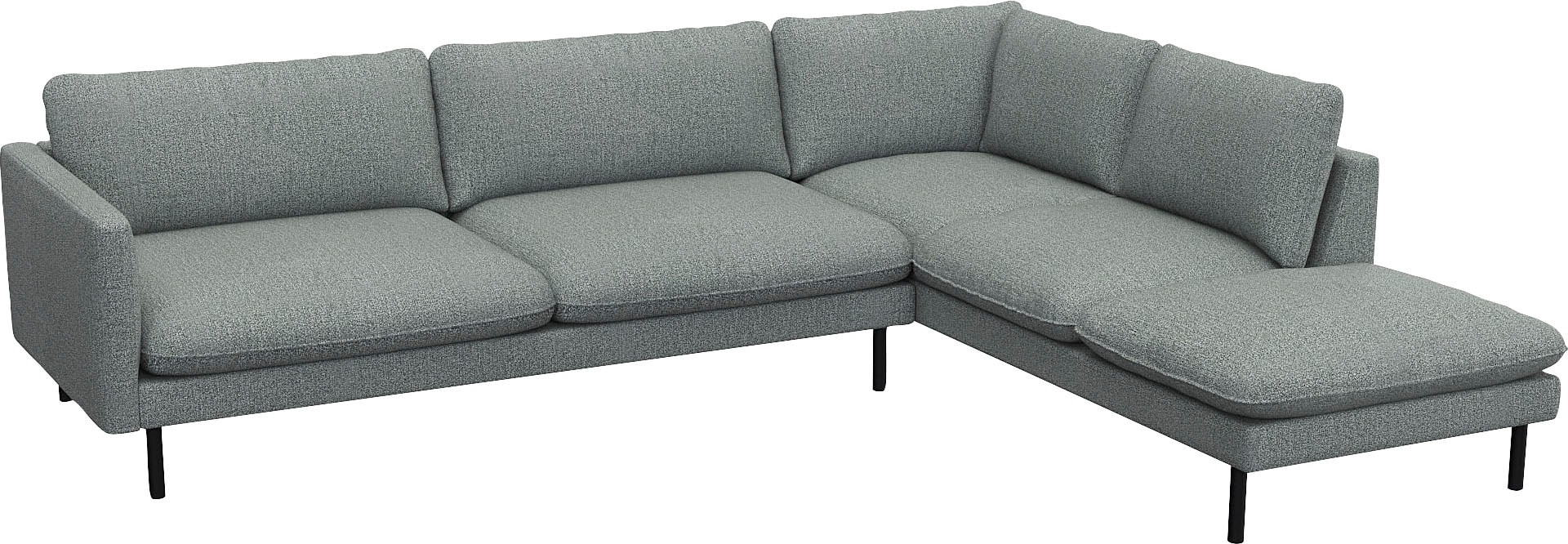 FLEXLUX Ecksofa »Bolzano, elegant und bequem, L-Form«, Sitzaufbau mit Kaltschaum & Stahl-Wellen, lose Sitz -& Rückenkissen