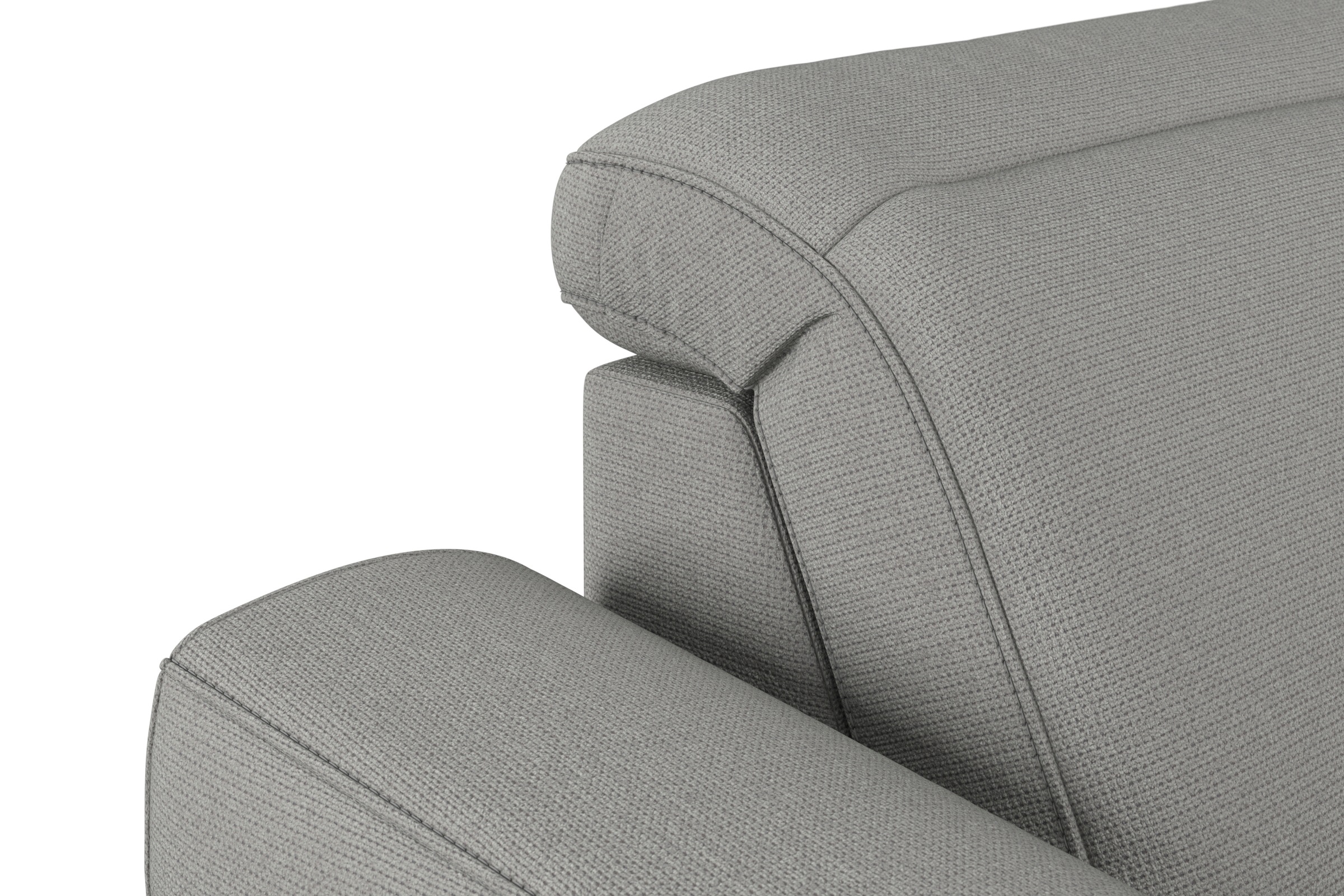 sit&more Ecksofa »Dundee L-Form«, mit Federkern und Edelstahlfüßen, wahlweise mit Kopfteilverstellung