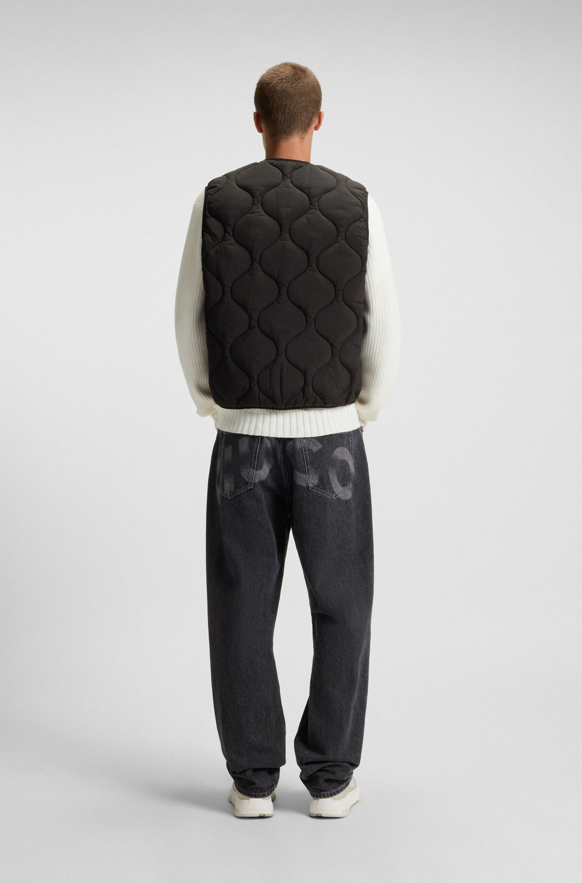 HUGO Blue Steppweste »Bocolino«, V-Ausschnitt, relaxed fit, Reißverschluss