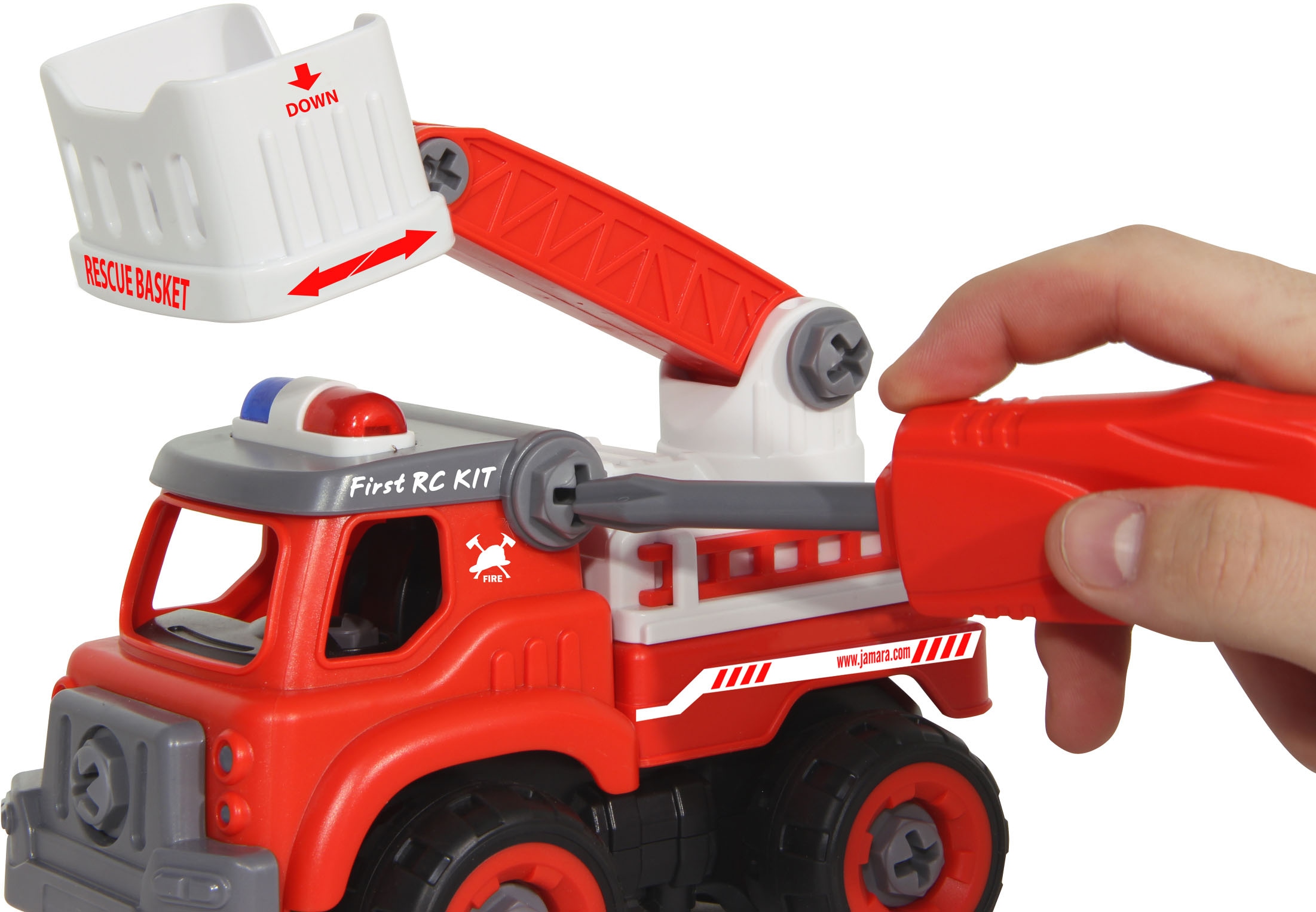 Jamara RC-Auto »First RC - Feuerwehrauto«, (33 tlg.), mit Akkuschrauber