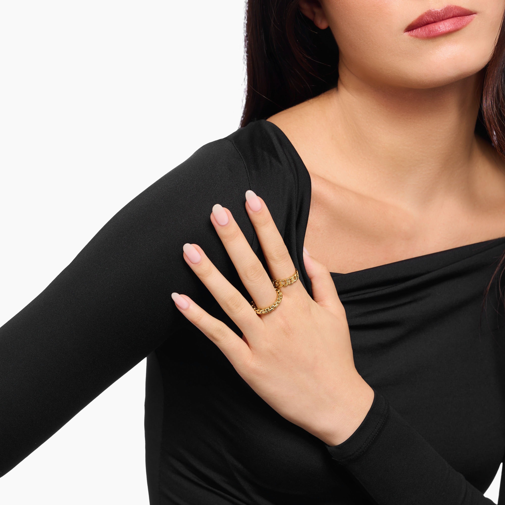 THOMAS SABO Fingerring »Box Chain-Ring, TR2502-413-39-54-68, TR2502-637-21-54-68«