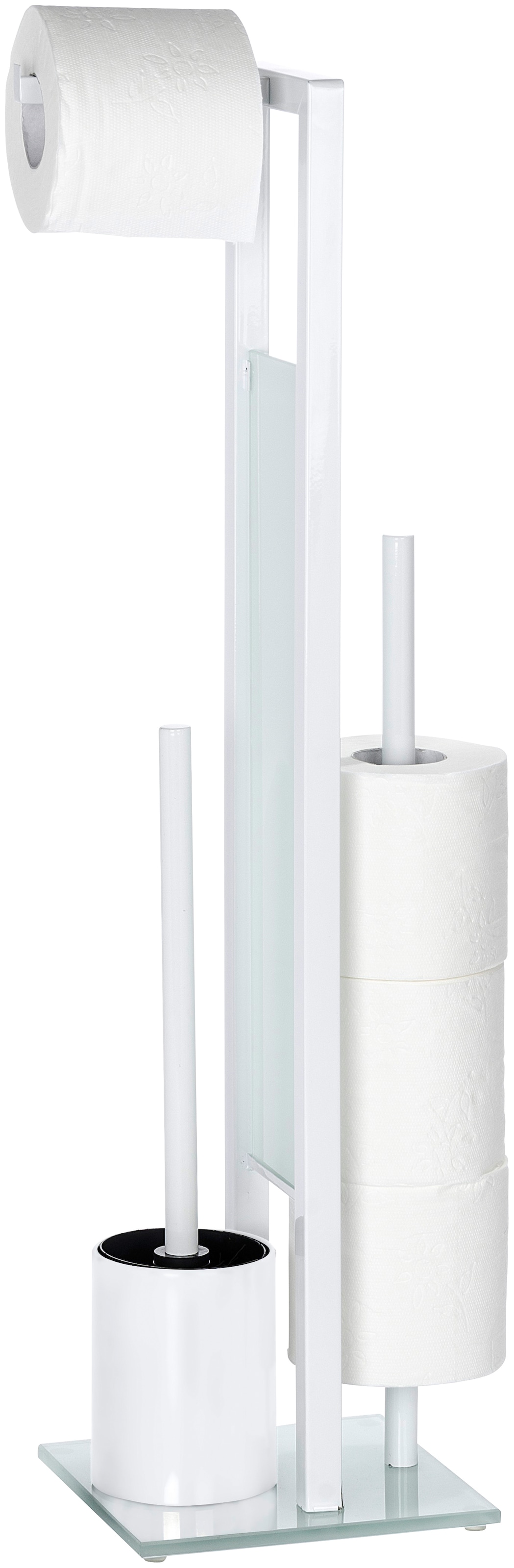WENKO Toilettenpapierhalter integrierter und WC-Bürstenhalter »Rivalta«, online WC-Garnitur bei OTTO Sicherheitsglas-Kunststoff, aus