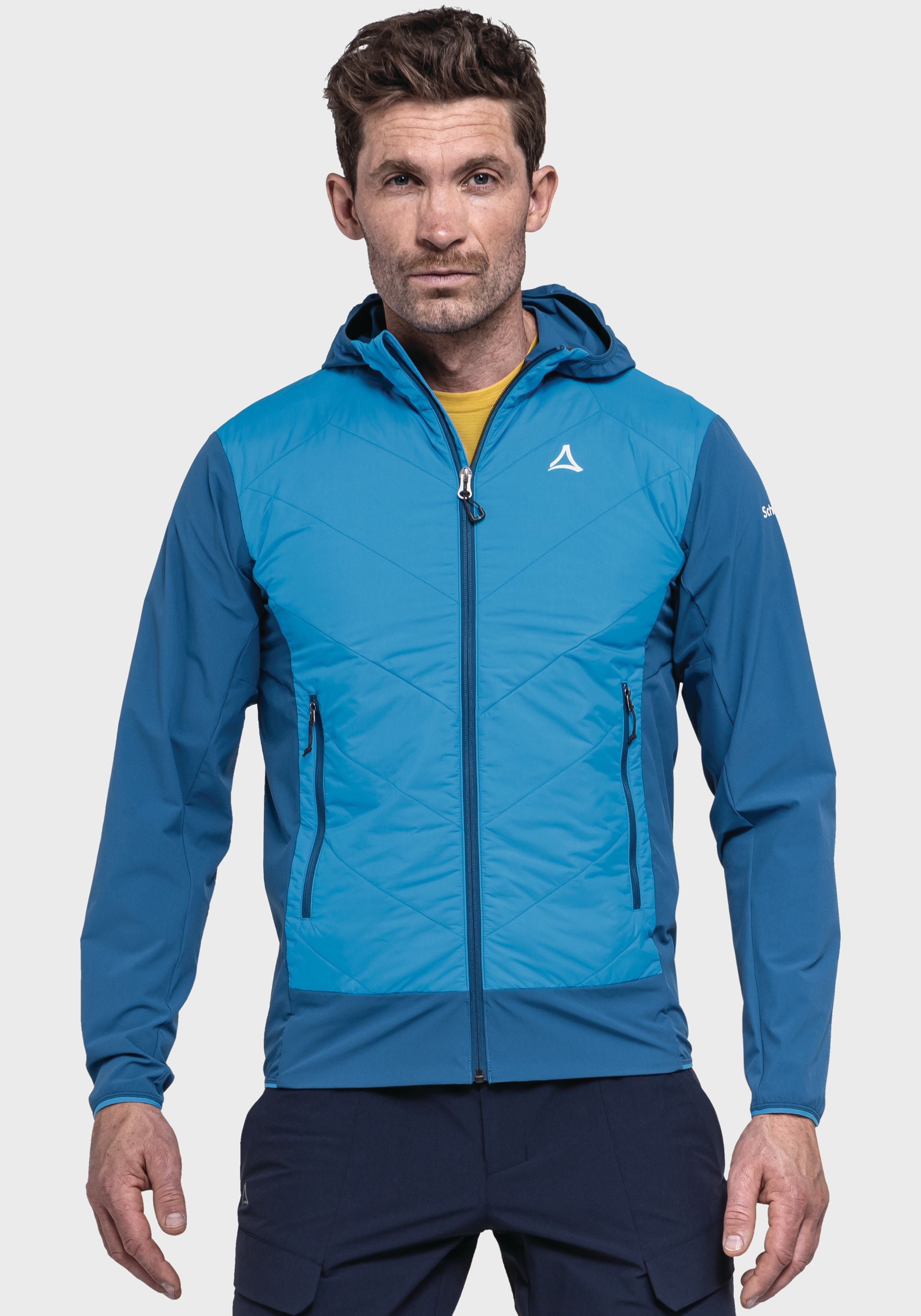 Schöffel Funktionsjacke »Hiking Hybrid Jk Style Blaueis MNS«, mit Kapuze