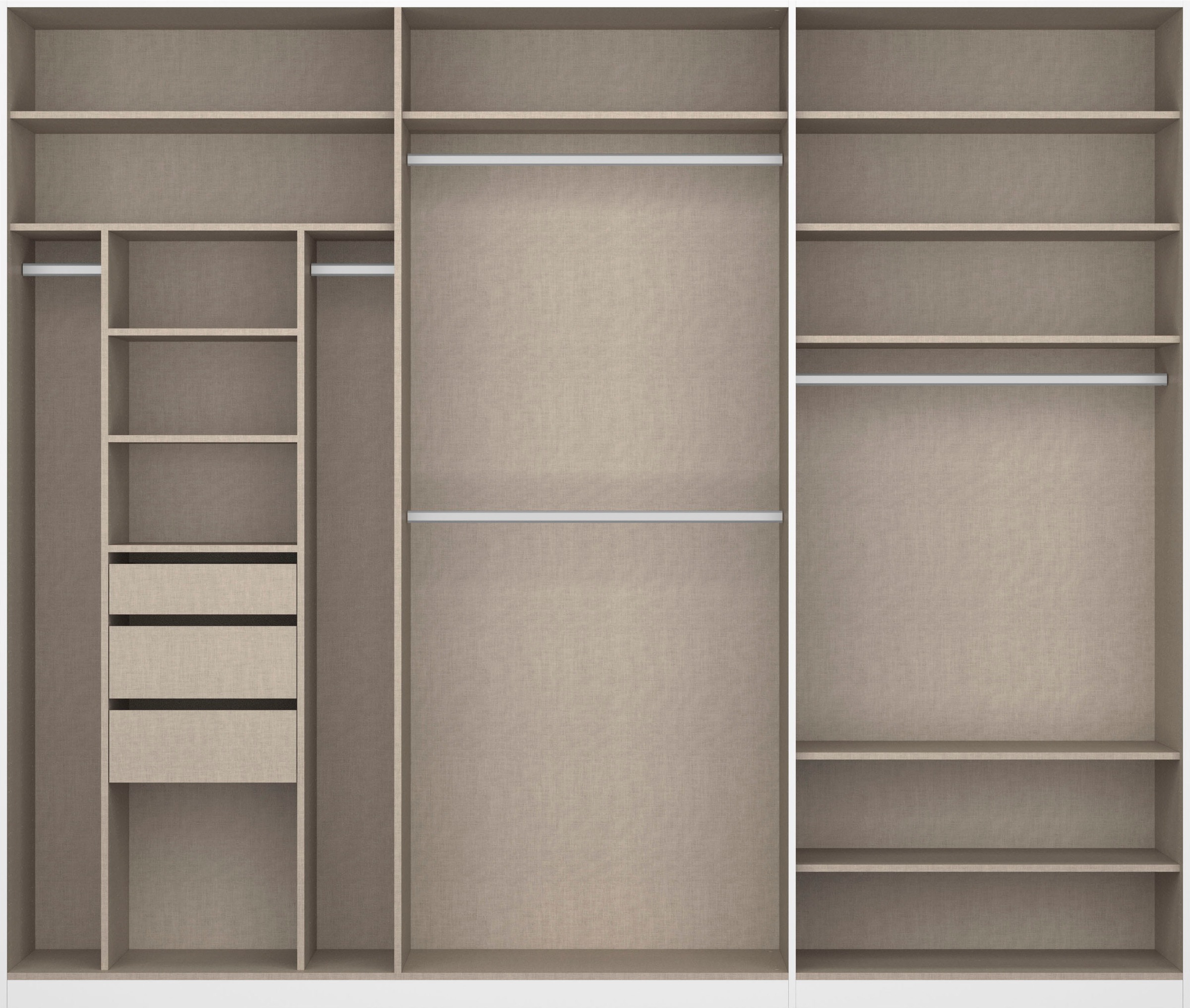 rauch Drehtürenschrank »Kleiderschrank Schrank Garderobe TOPSELLER OTELI inkl. Inneneinteilung«, mit zusätzlichen Einlegeböden, optional mit Spiegel MADE IN GERMANY