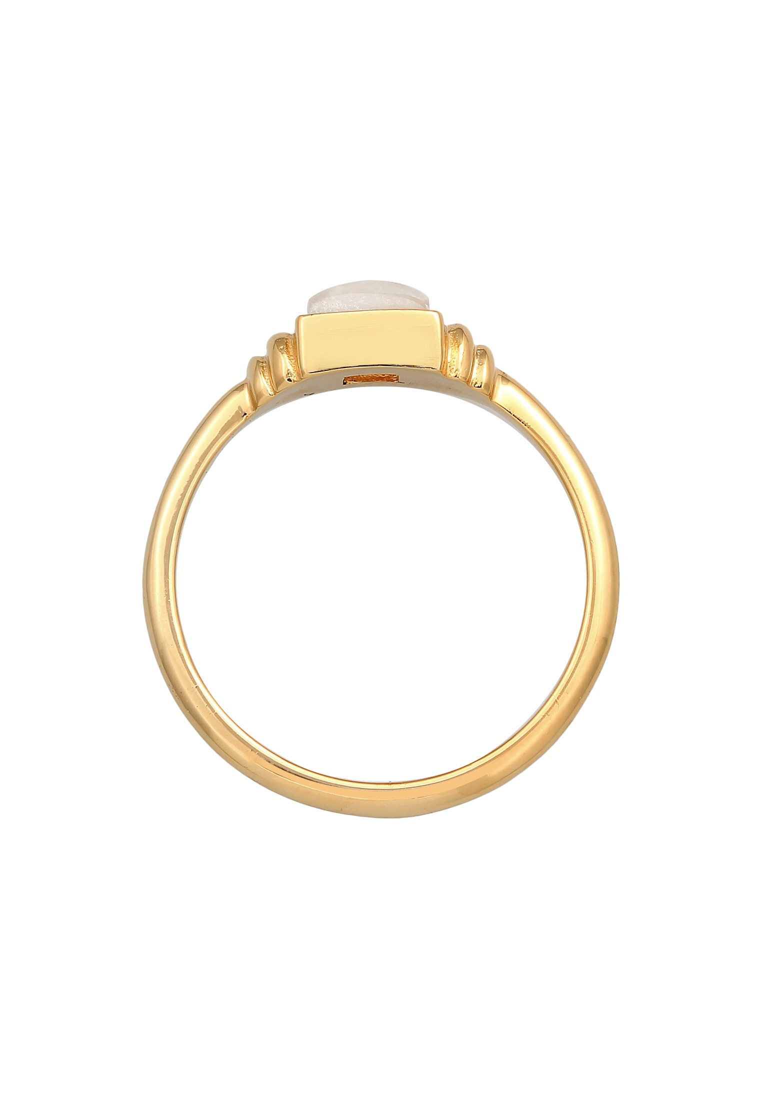 Elli Premium Silberring »Ring Mondstein Quadrat Vintage 925 Silber«