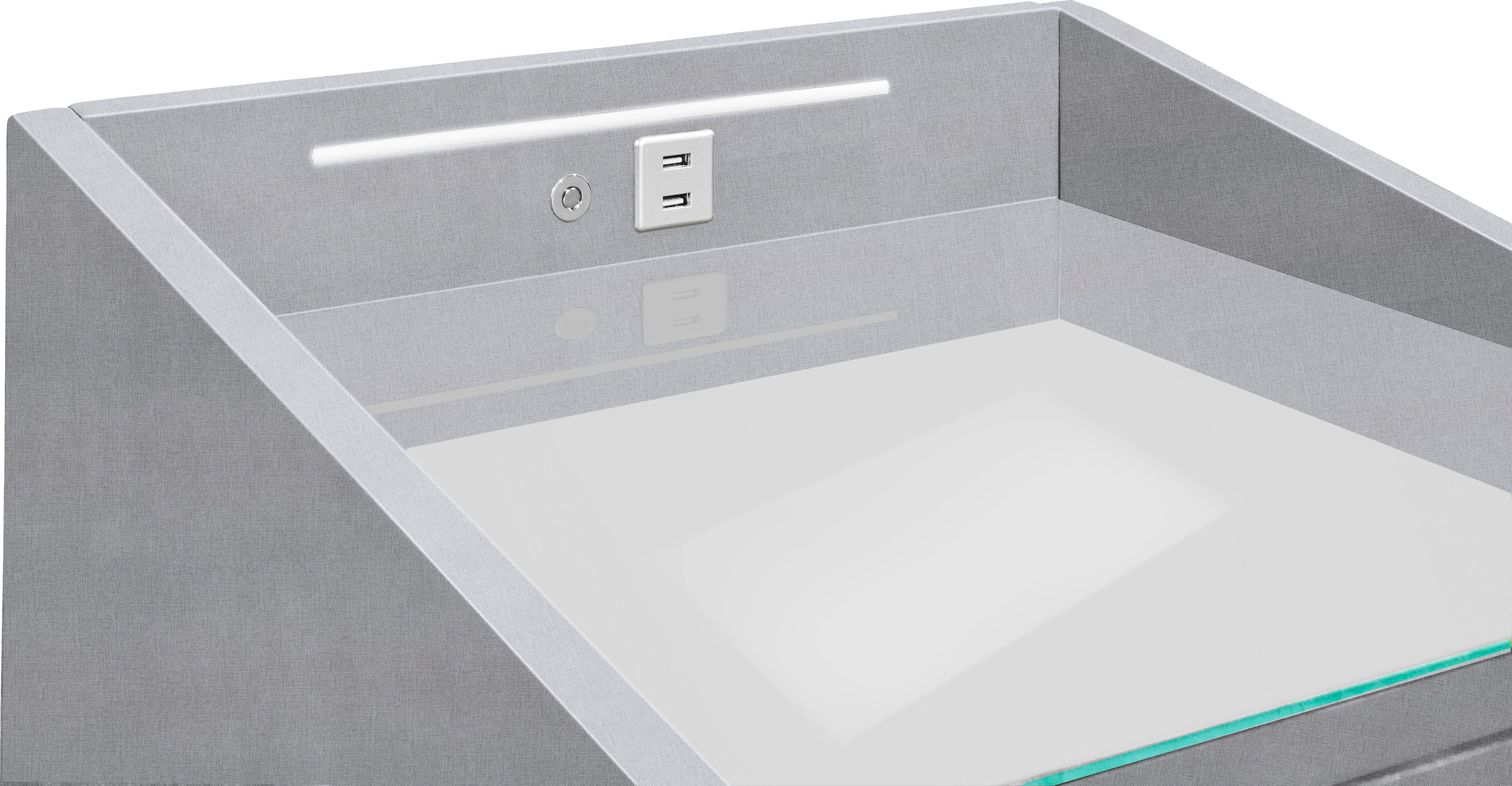 ED EXCITING DESIGN Nachtkonsole »Moon«, mit LED-Beleuchtung und USB-Anschluss & USB-C-Anschluss