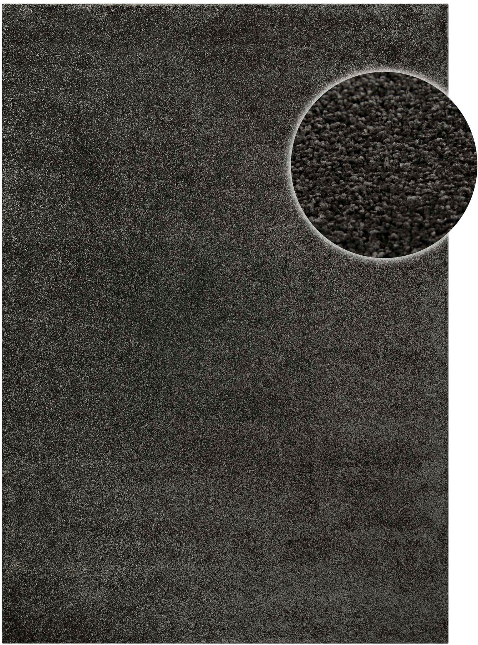my home Hochflor-Teppich »Yvaine, auch als Läufer erhältlich«, rechteckig, 25 mm Höhe, Langflor, Shaggy, dichter weicher Hochflor, meliert, Wohnzimmer