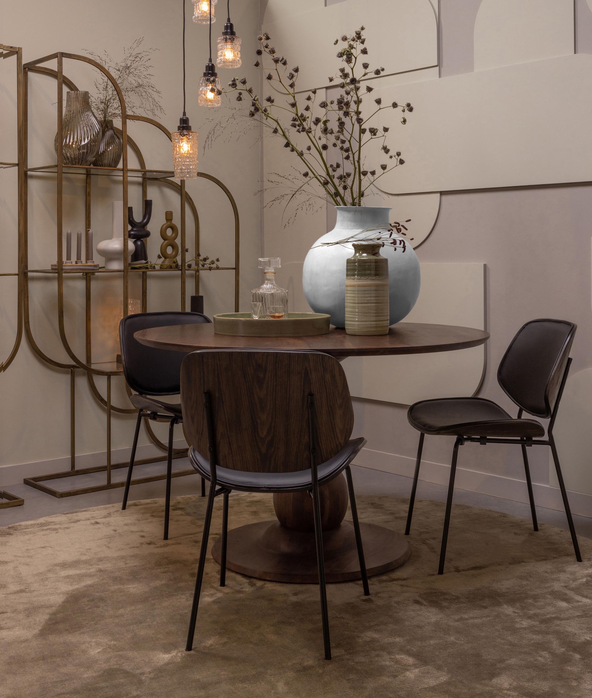WOOOD Esszimmerstuhl »Close In mit Kunstleder-Bezug und Metallgestell B 49 x T 57 x H 80 cm« (Set) 2 Stk.Pulverbeschichtetes gestell, Tragkraft 150 kg, Lieferung im Zweierpack