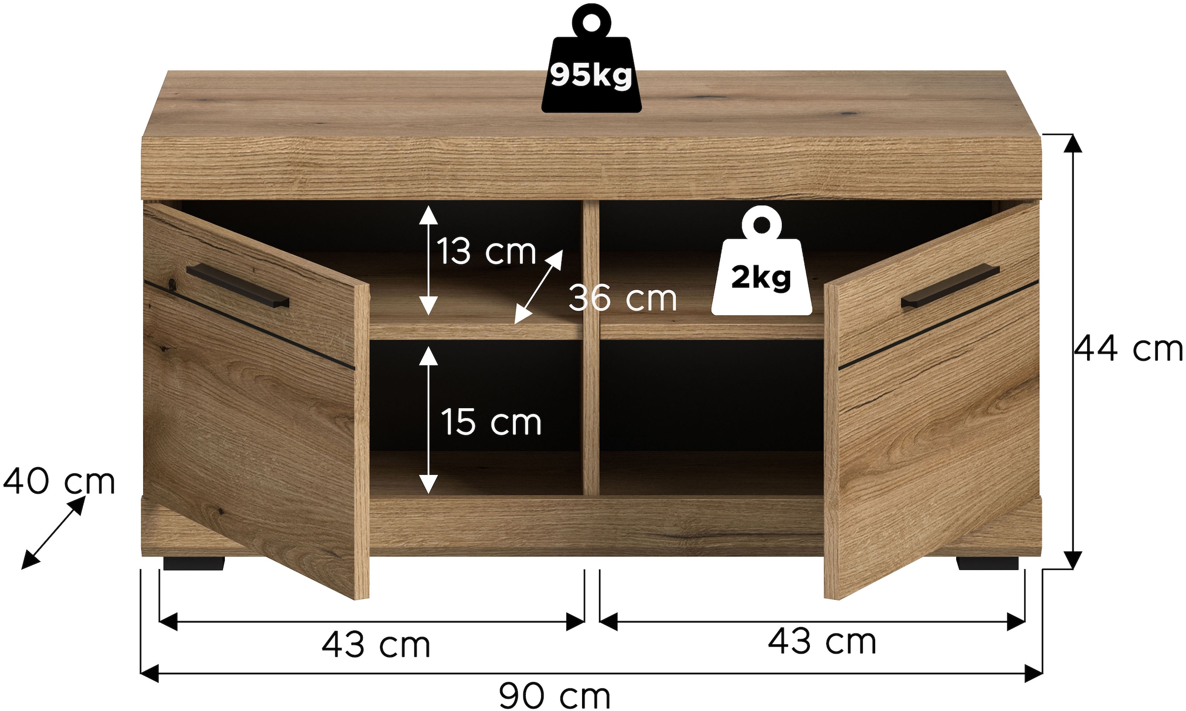 INOSIGN Sitzbank »SIENA, Breite 90 cm, 2 Türen, 2 Einlegeböden, 4 Fächer« hochwertige Rillenfräsung in MDF Front, 1 Stk. tlg. Garderobenbank, Dielenbank, Bank, Flurbank, Kommode