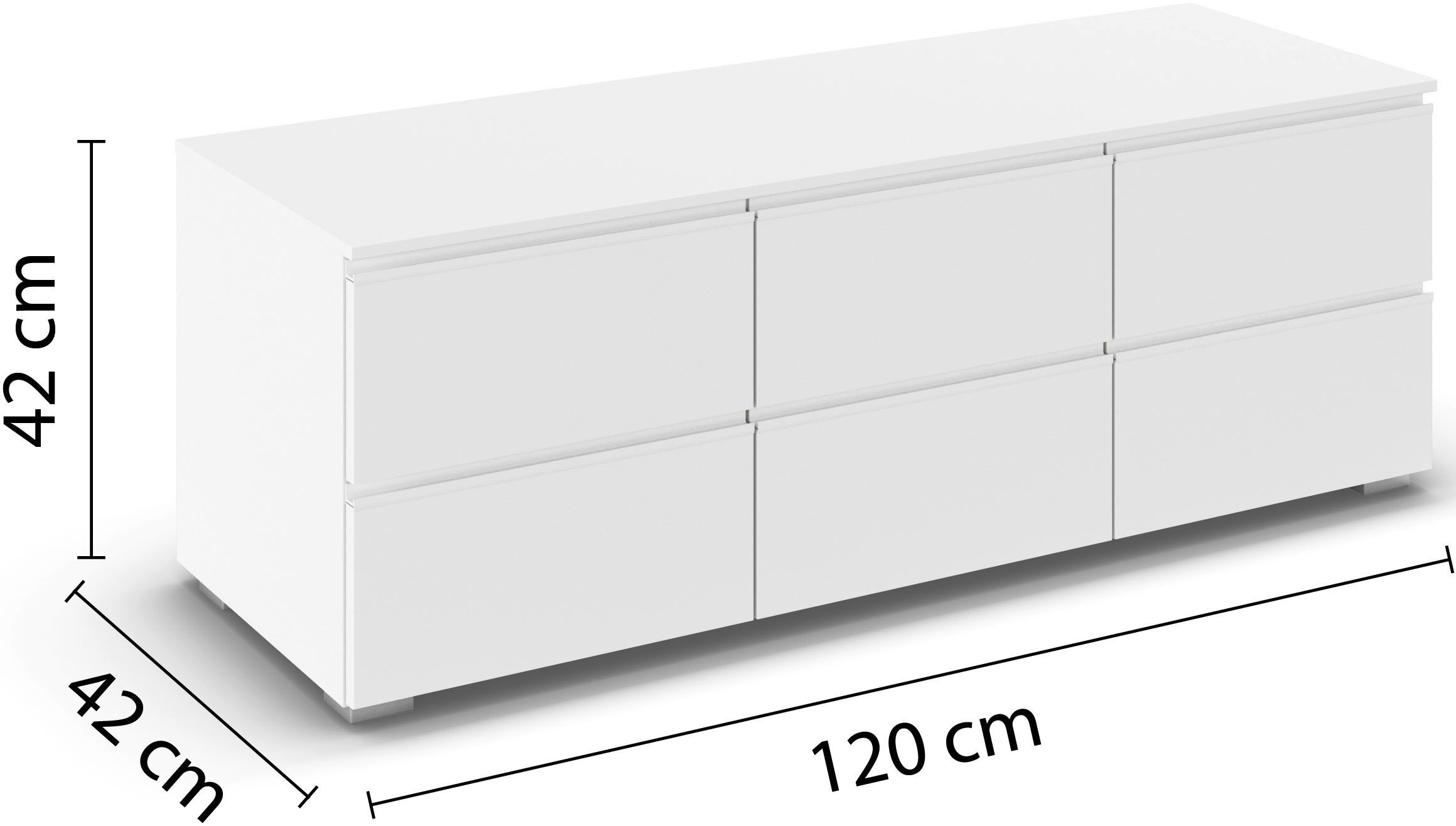 rauch TV-Board »Joel« Breite 80 oder 120 cm,  praktische und geräumige Schubladen MADE IN GERMANY