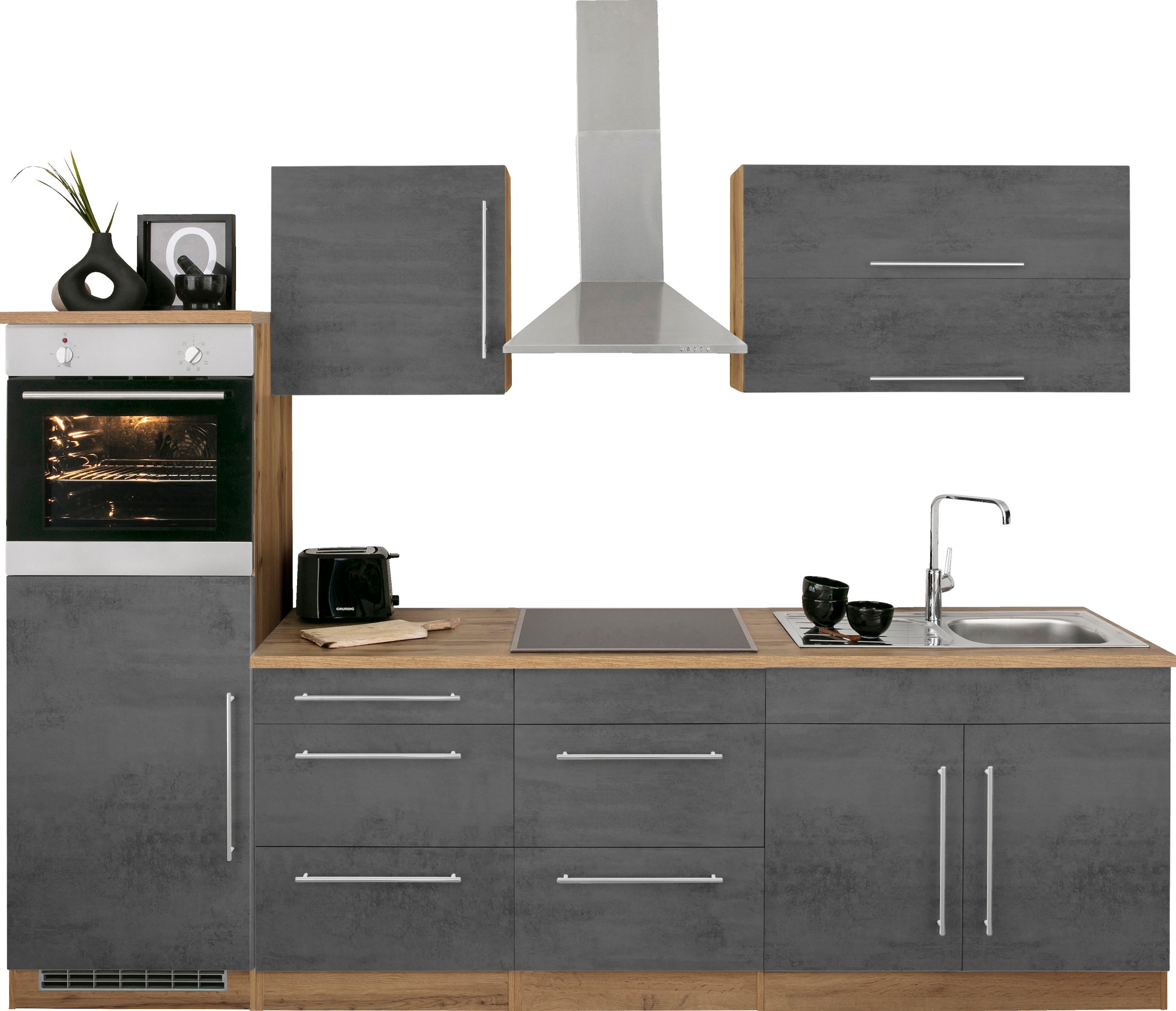HELD MÖBEL Küchenzeile »Samos«, mit E-Geräten, Breite 270 cm kaufen online  bei OTTO